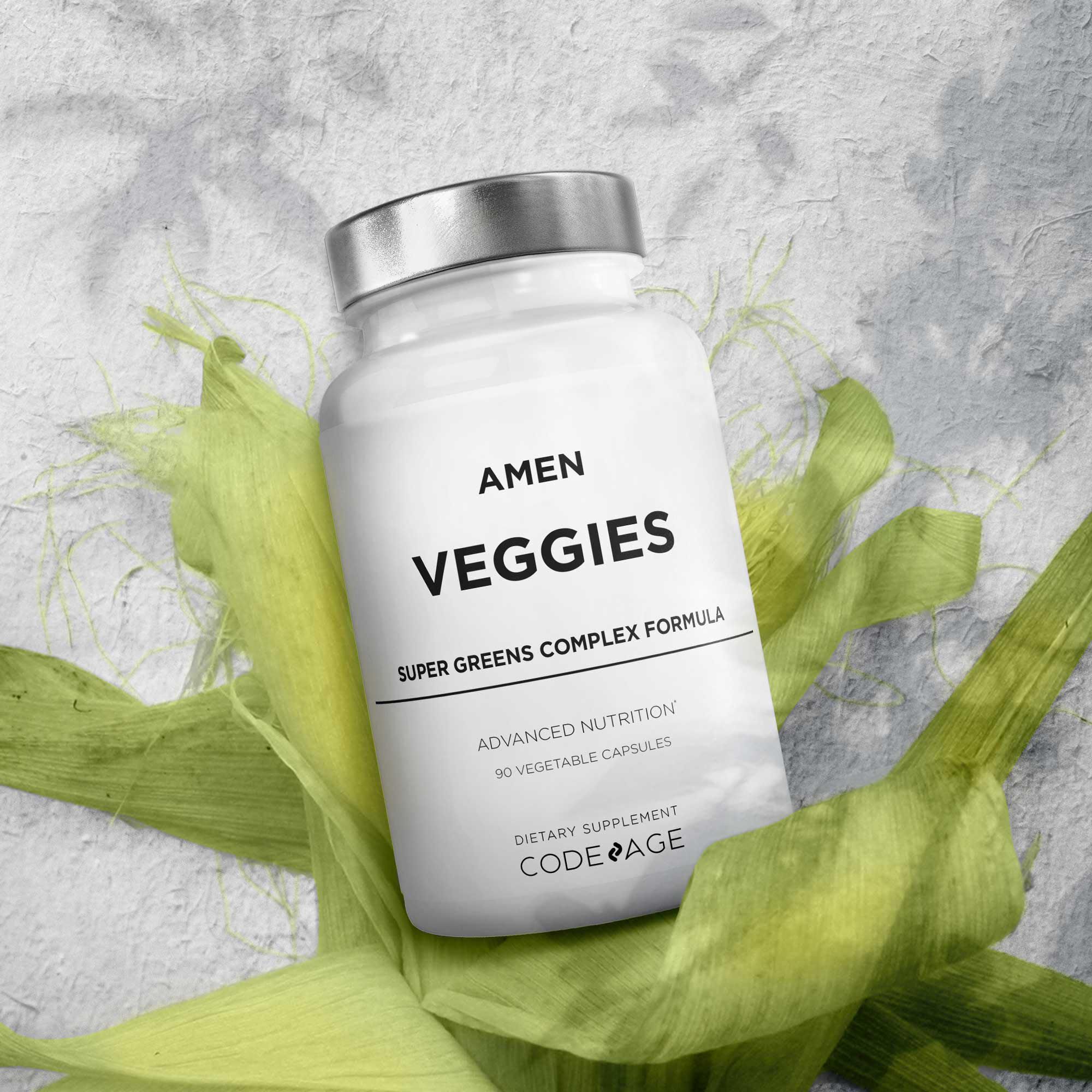 Amen Super Greens Complex Formula - Greens - 90 Capsules (30 Servings)
