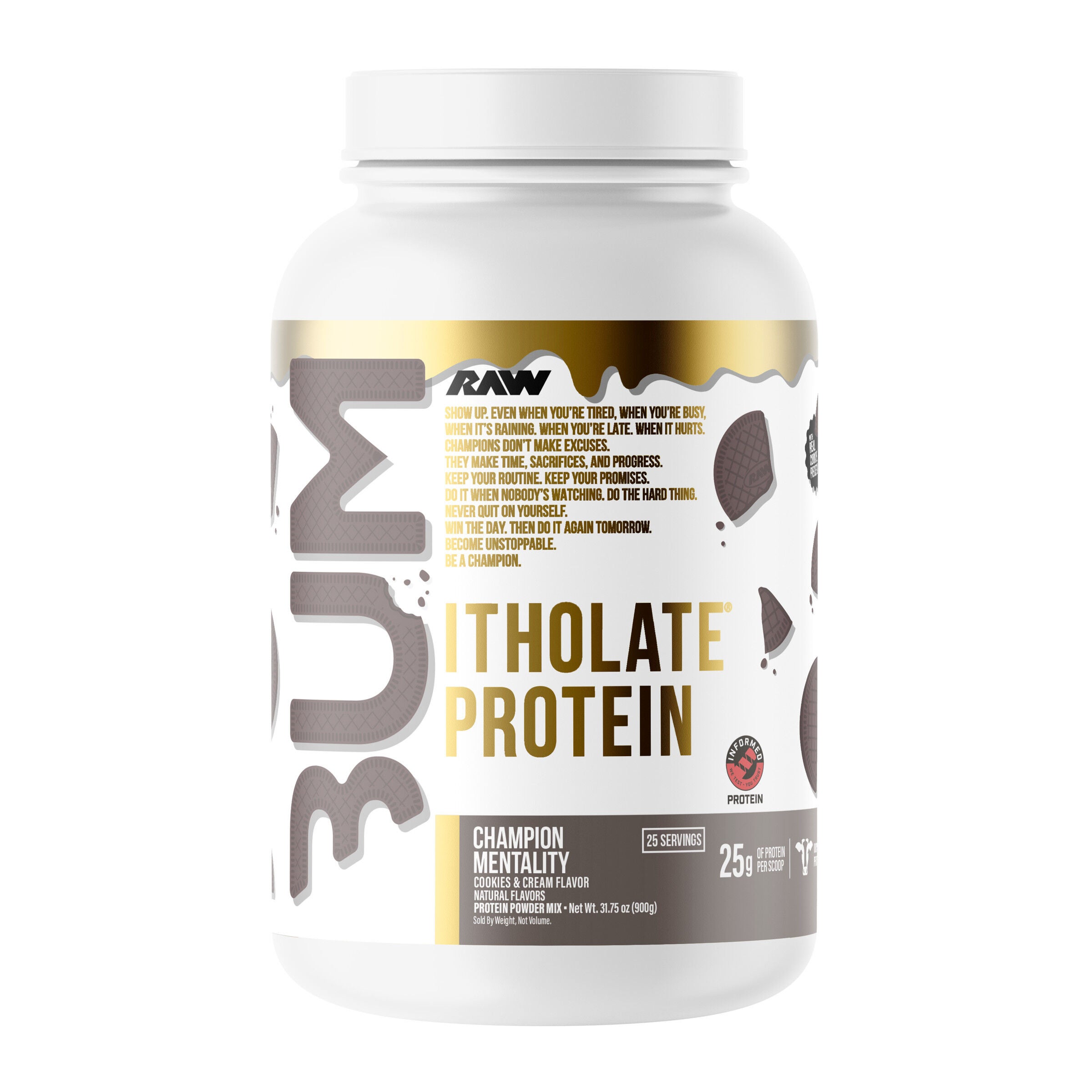 Champion Mentality: Itholate Protein - Cookies and Cream (25 Servings)  | GNC