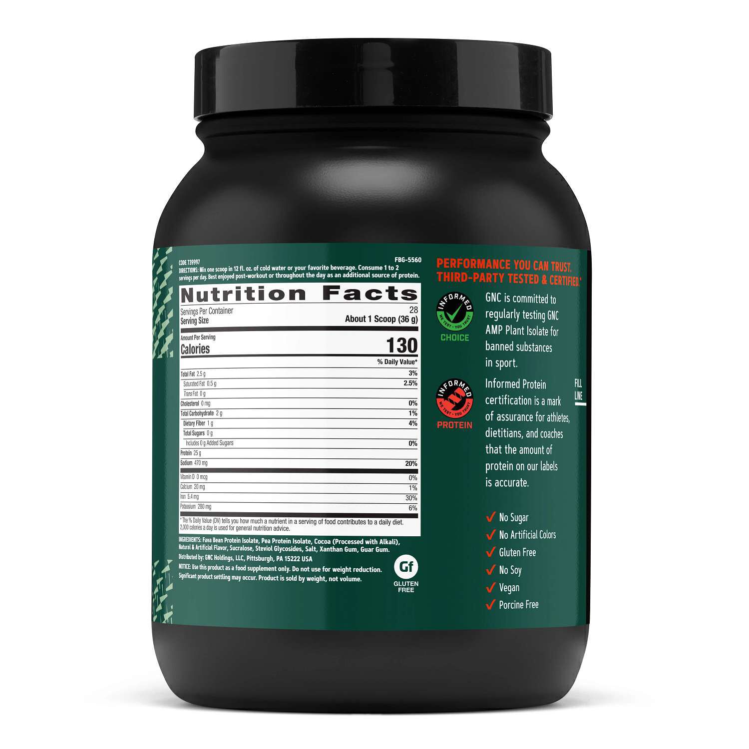 Plant Isolate Protein - Chocolate Hazelnut (28 Servings) Chocolate Hazelnut | GNC