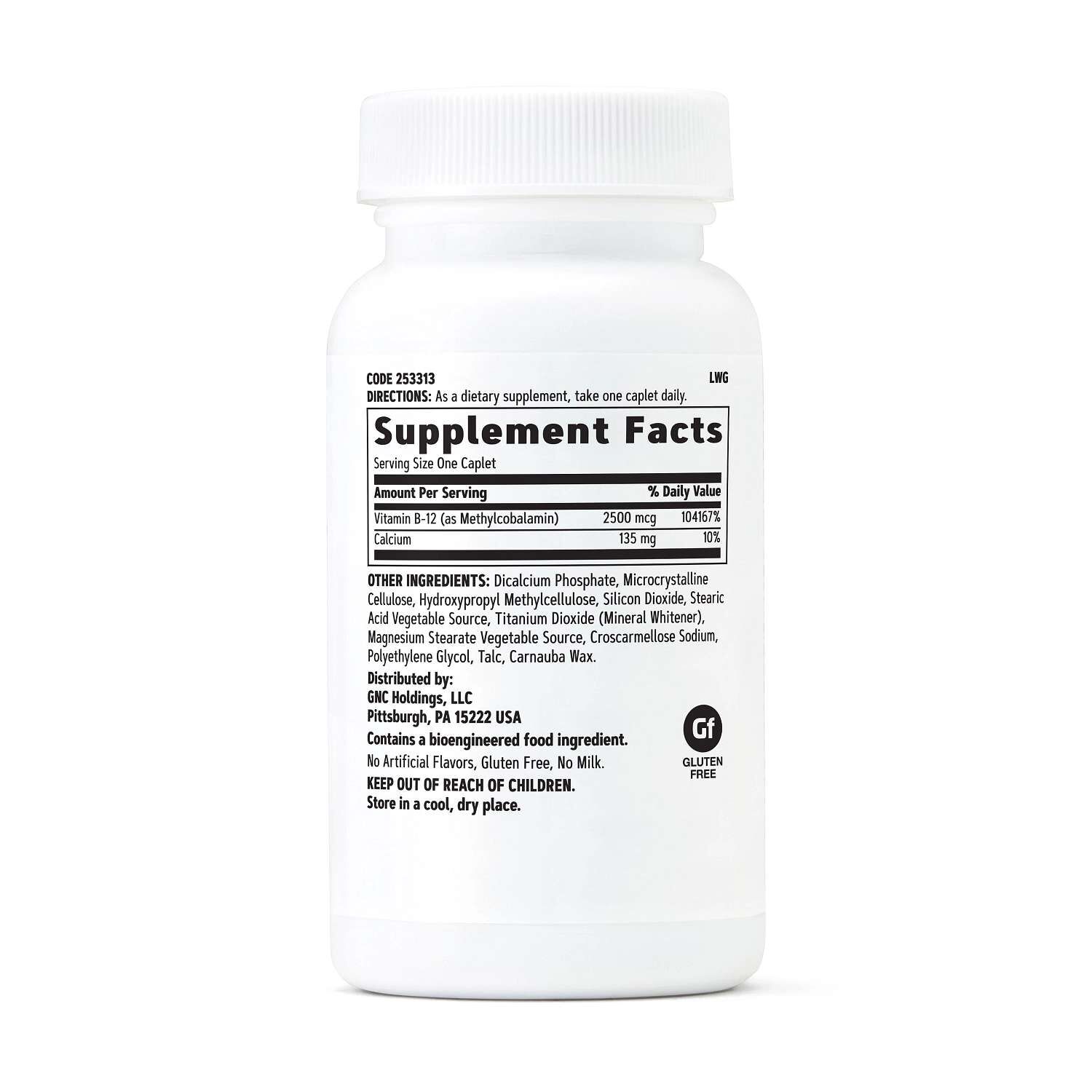 Methyl B-12 2500 mcg - 100 Caplets (100 Servings)