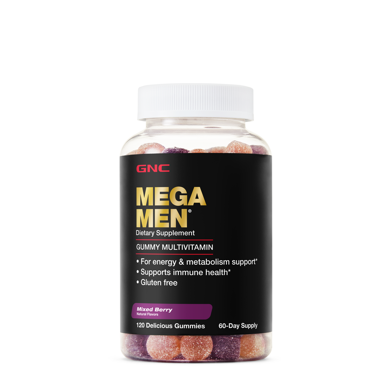 Mega Men&reg; Gummy Multivitamin - Mixed Berry - 120 Gummies &#40;60 Servings&#41;  | GNC