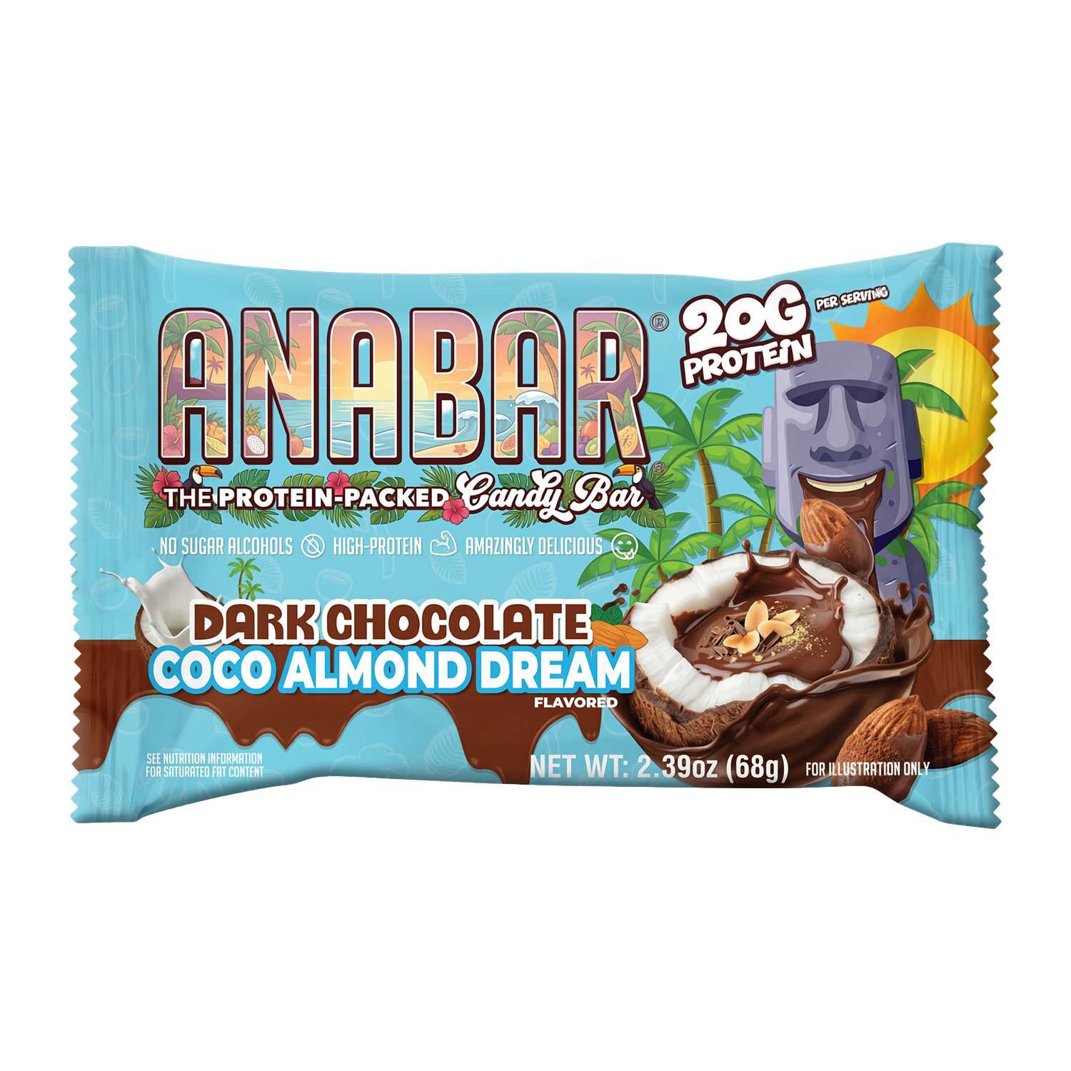 Protein Candy Bar - Dark Chocolate Coco Almond Dream (12 Bars)