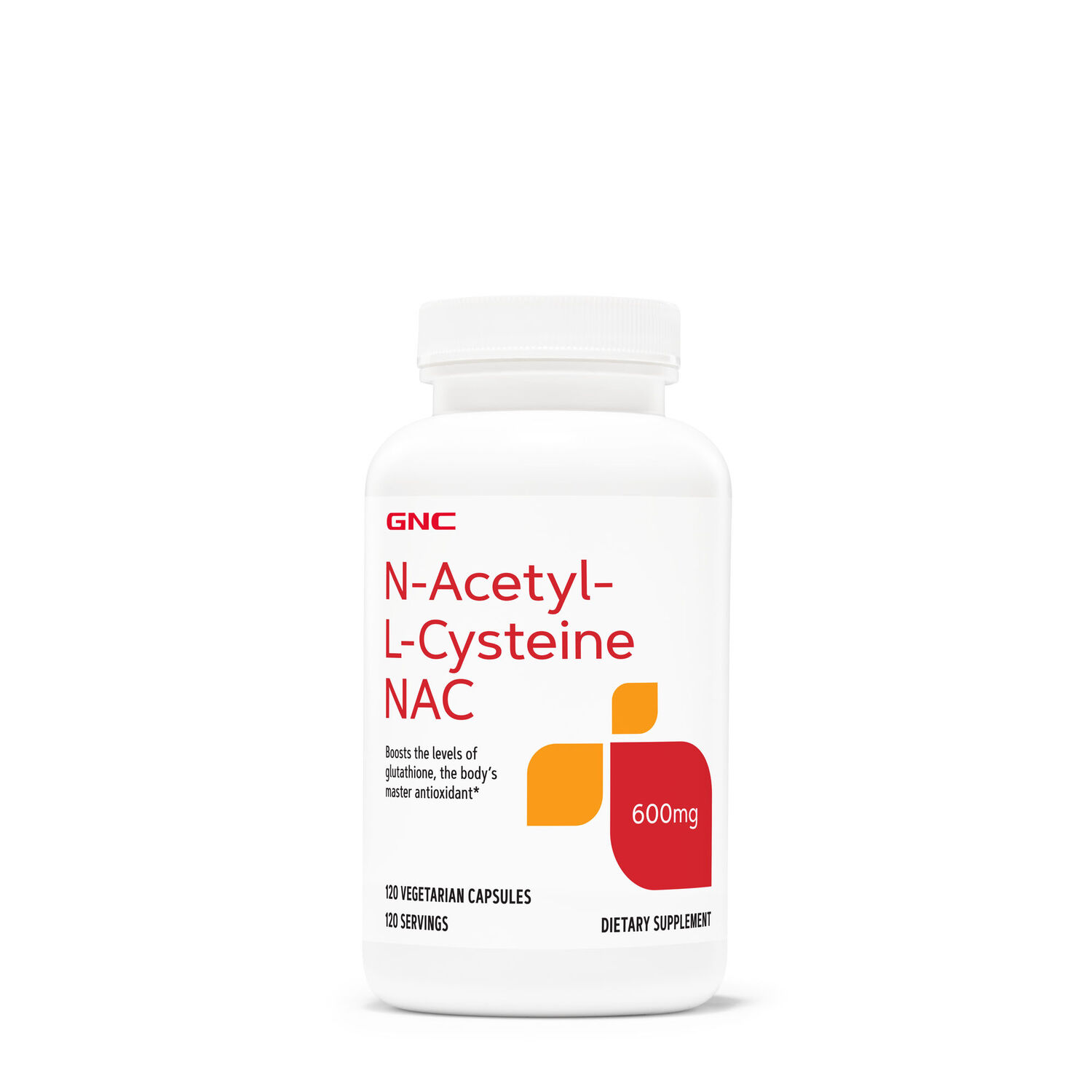 N-Acetyl-L-Cysteine NAC 600mg - 120 Vegetarian Capsules &#40;120 Servings&#41;  | GNC