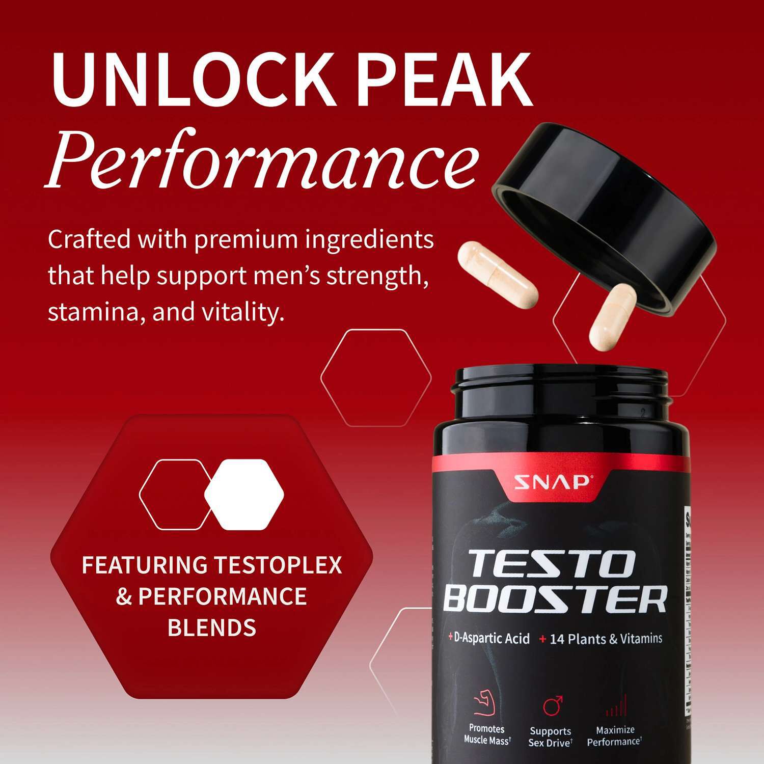 Testo Booster - 60 Capsules (20 Servings)  | GNC