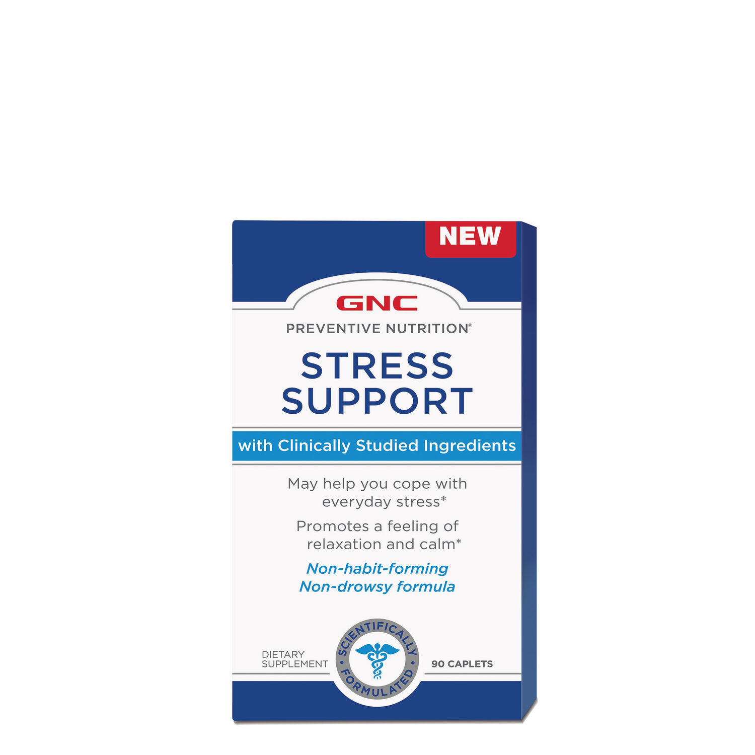 Stress Support - 90 Caplets &#40;30 Servings&#41;  | GNC