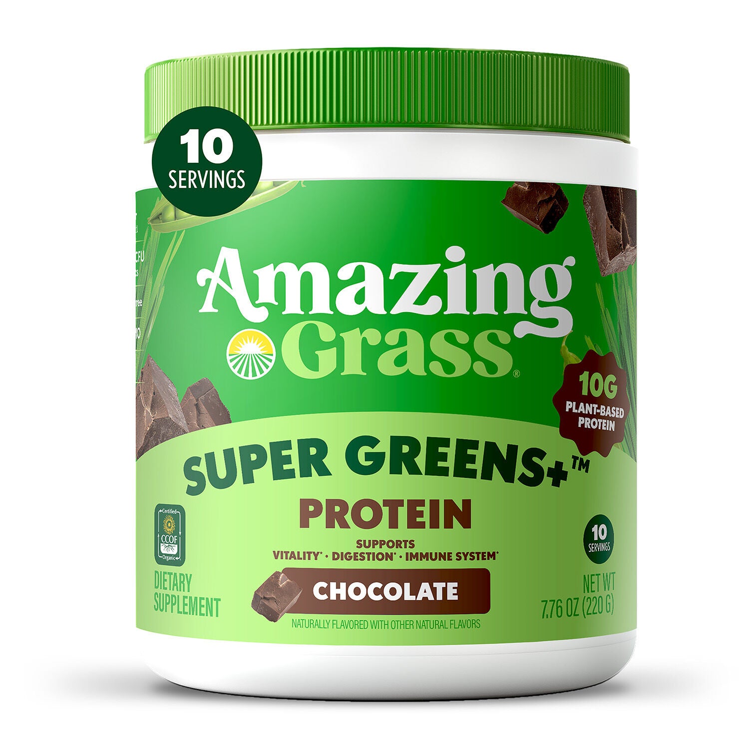 Amazing Grass Super Greens Protein Chocolate 10 Servings