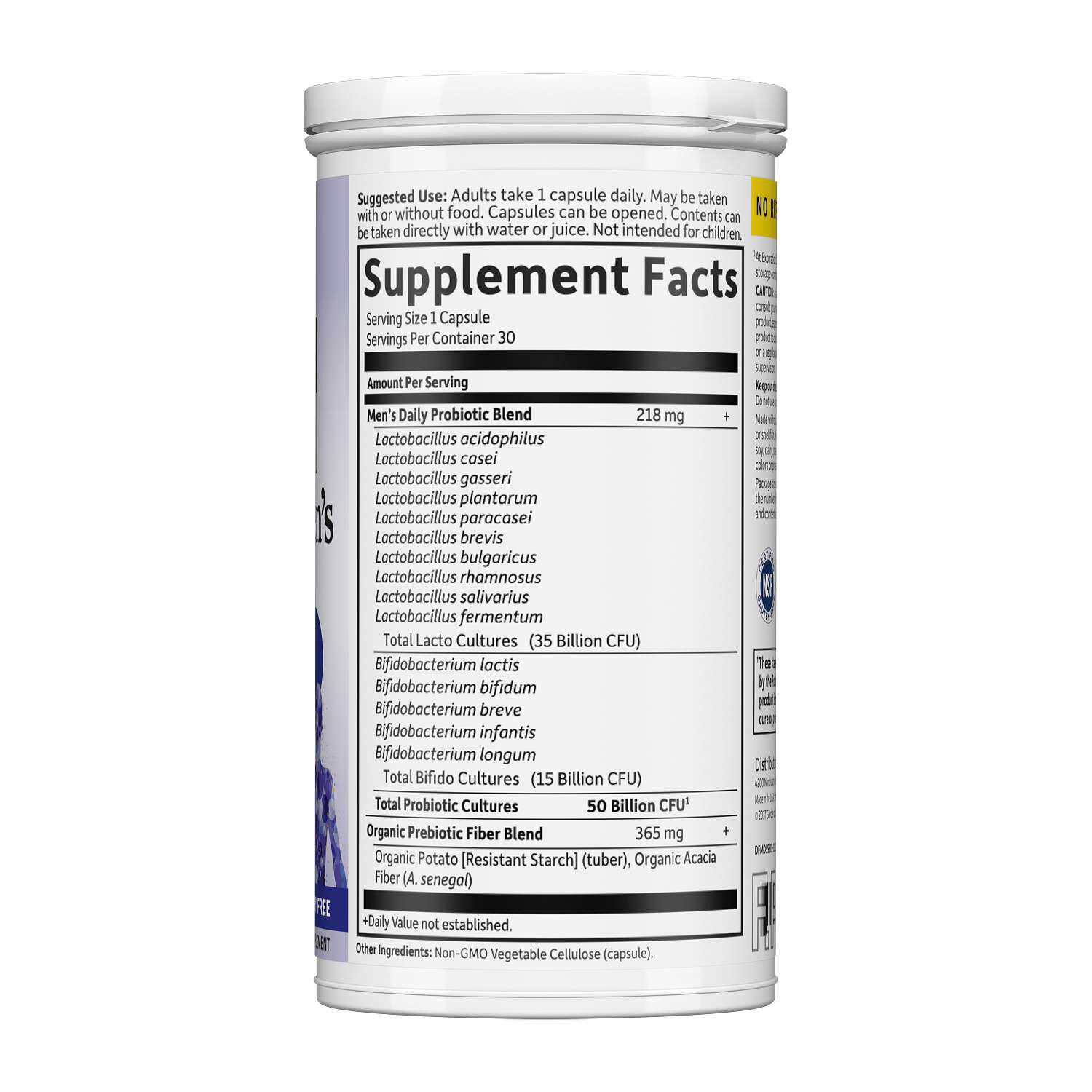 Once Daily Men's Probiotic - 30 Vegetarian Capsules (30 Servings)