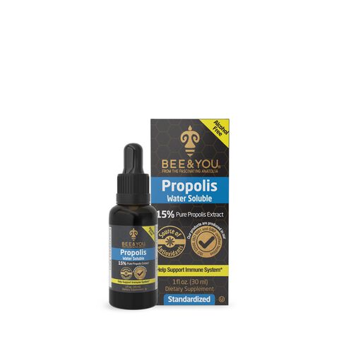 Bee & You® - Propolis Water Soluble: 15% Pure Propolis Extract - 30ml