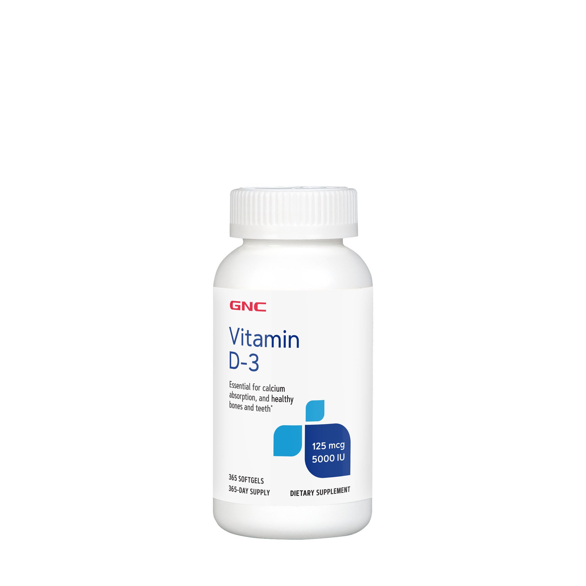 Vitamin D3 125mcg 365 Softgels (365 Servings) GNC