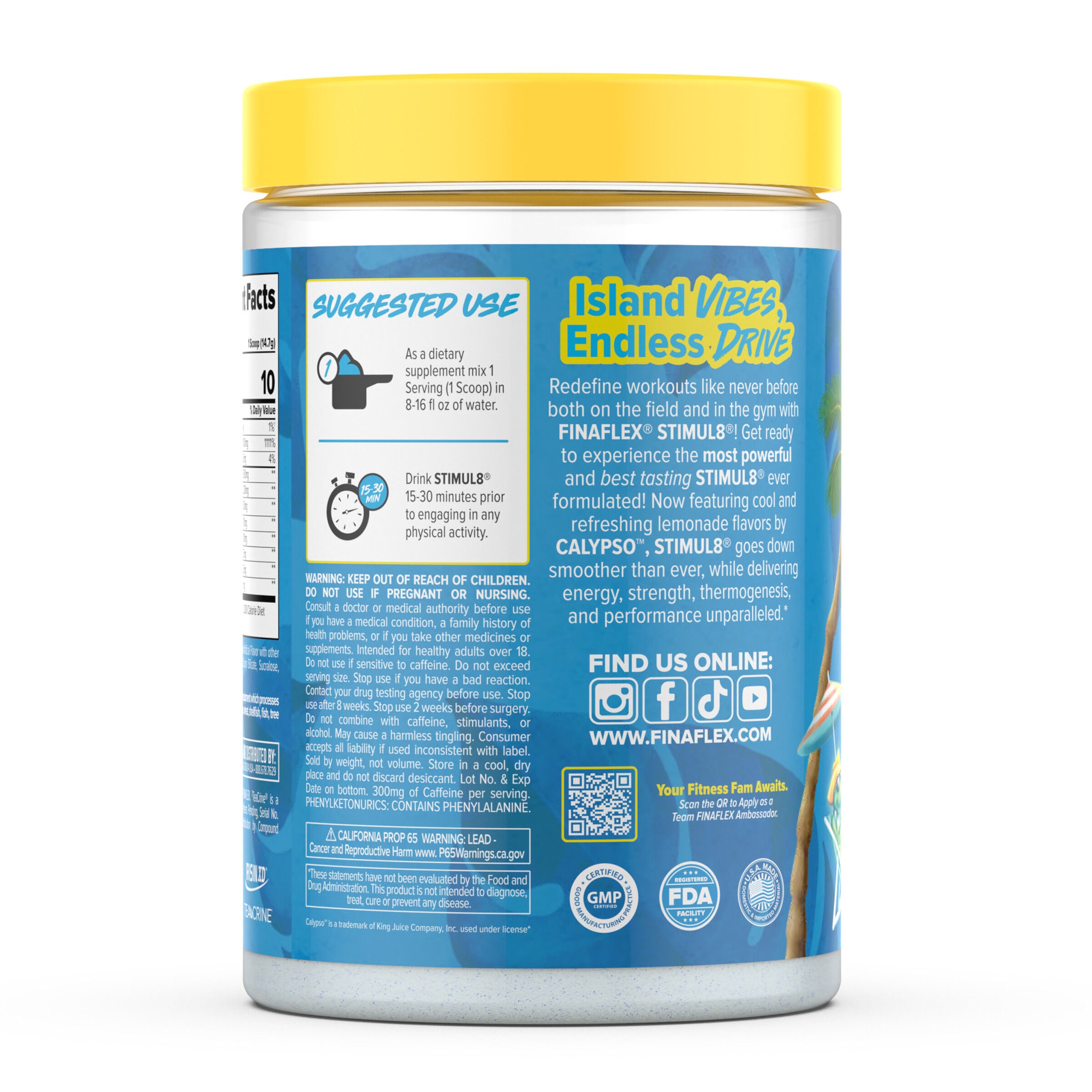 STIMUL8&reg; Pre-Workout + Creatine - Calypso Ocean Blue Lemonade (30 Servings) Ocean Blue Lemonade | GNC