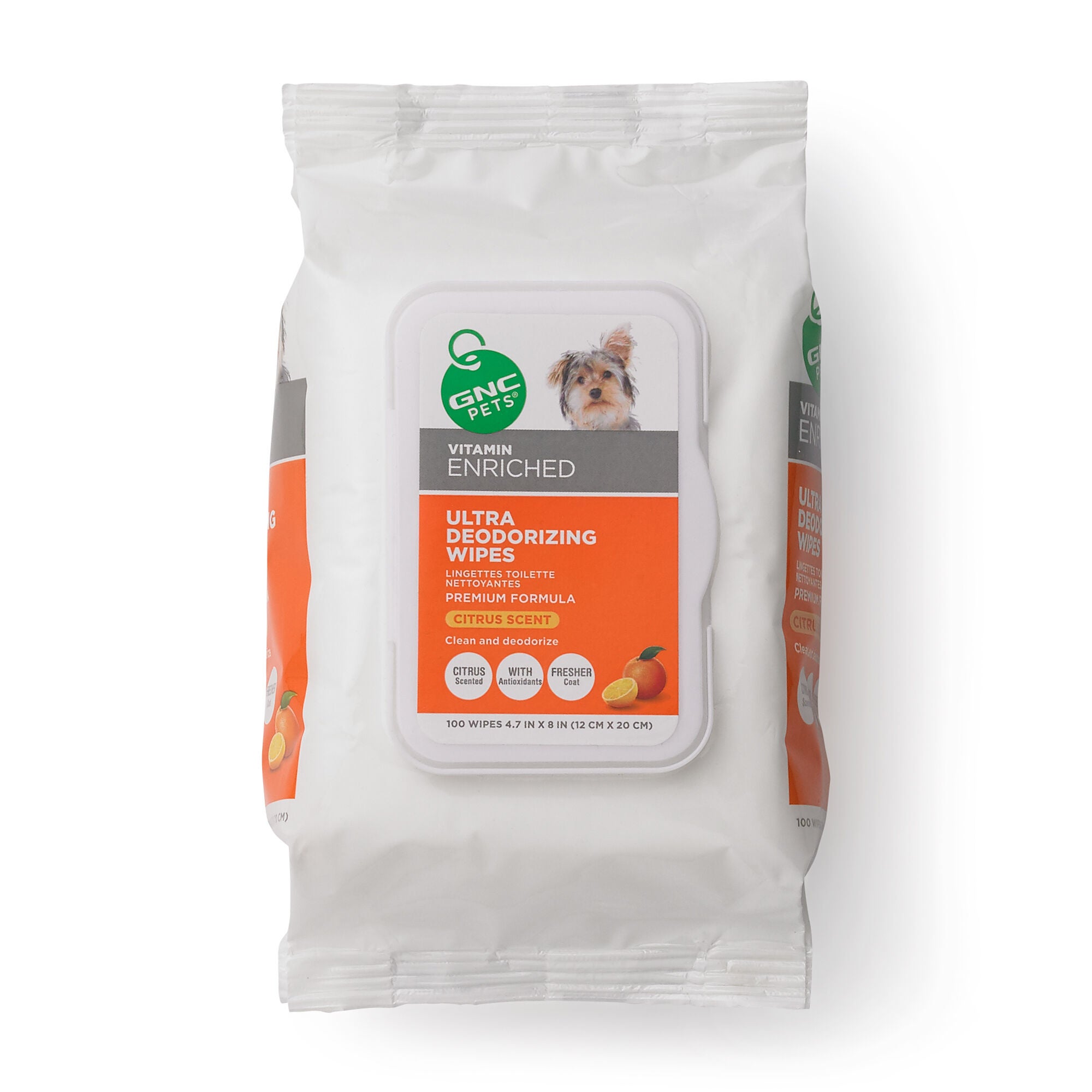 Ultra Deodorizing Wipes Refreshing Citrus Scent GNC