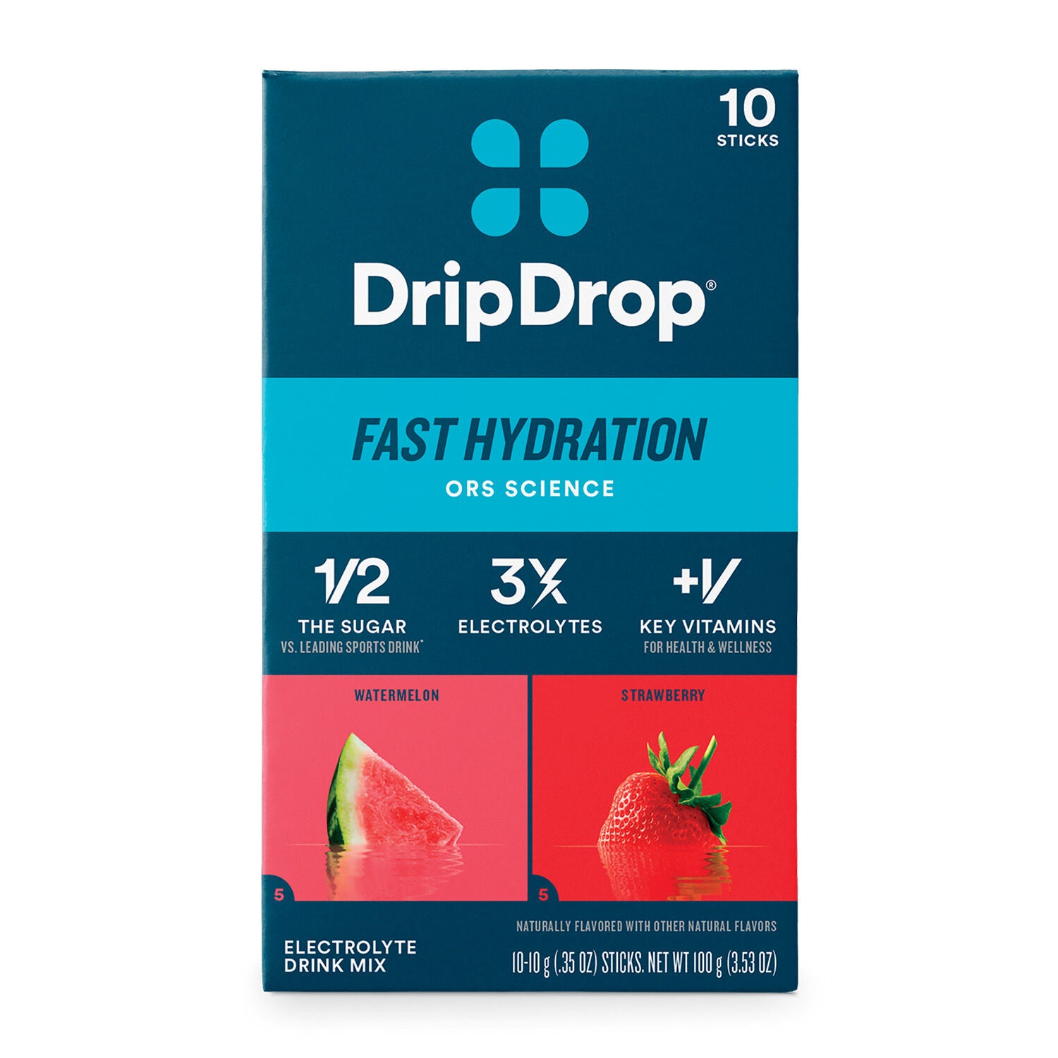 DripDrop Fast Hydration Watermelon Strawberry Front