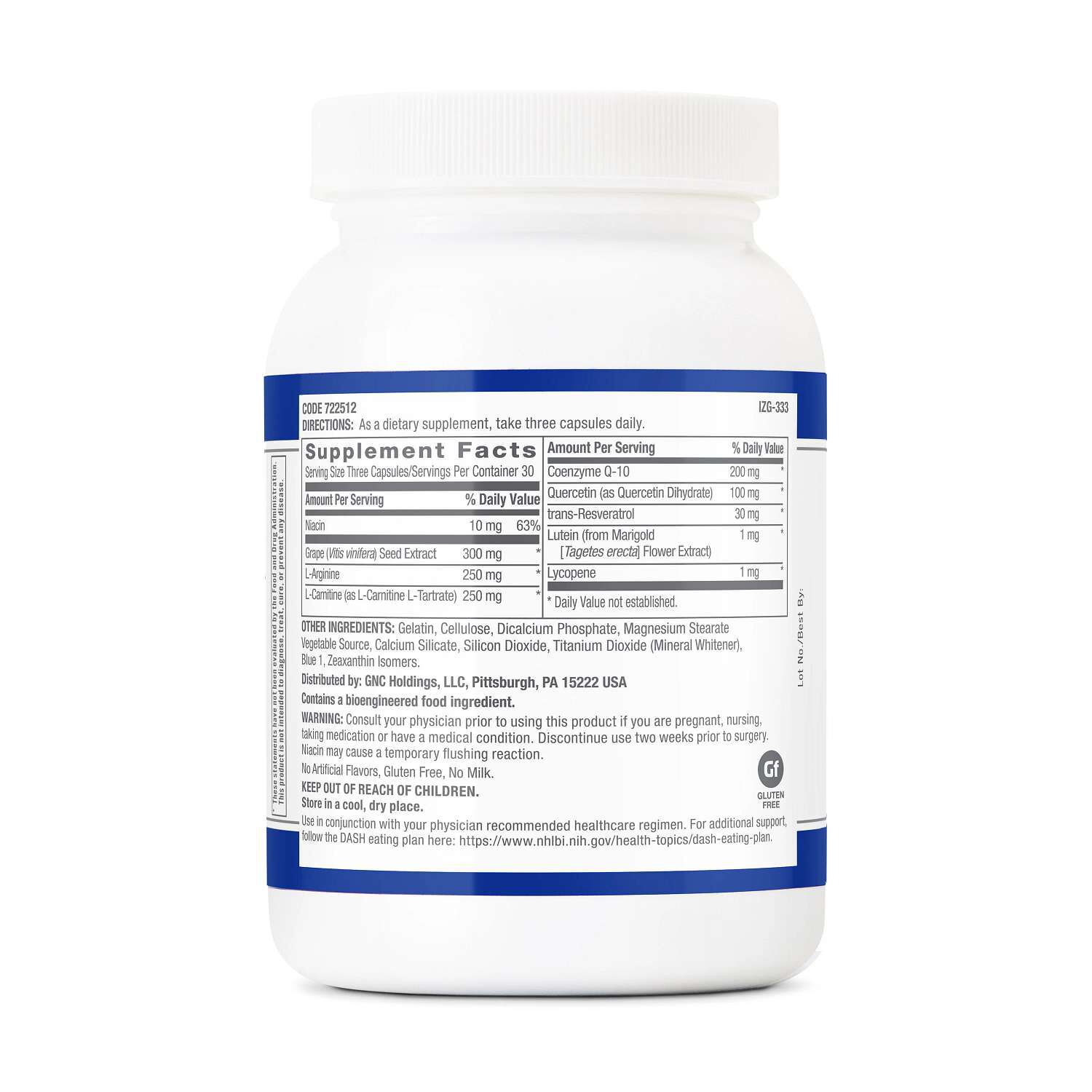 Healthy Blood Pressure Formula - 90 Capsules (30 Servings)  | GNC
