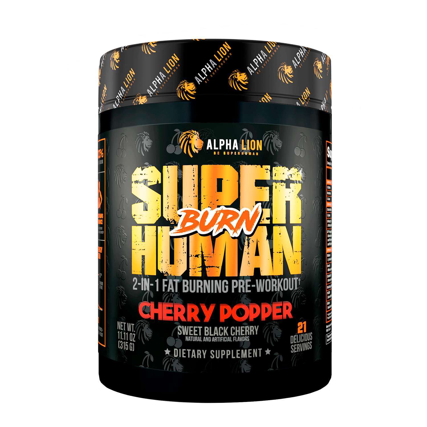 Superhuman Burn 2-in-1 Fat Burning Pre-Workout - Cherry Popper (21 Servings) Cherry Popper | GNC