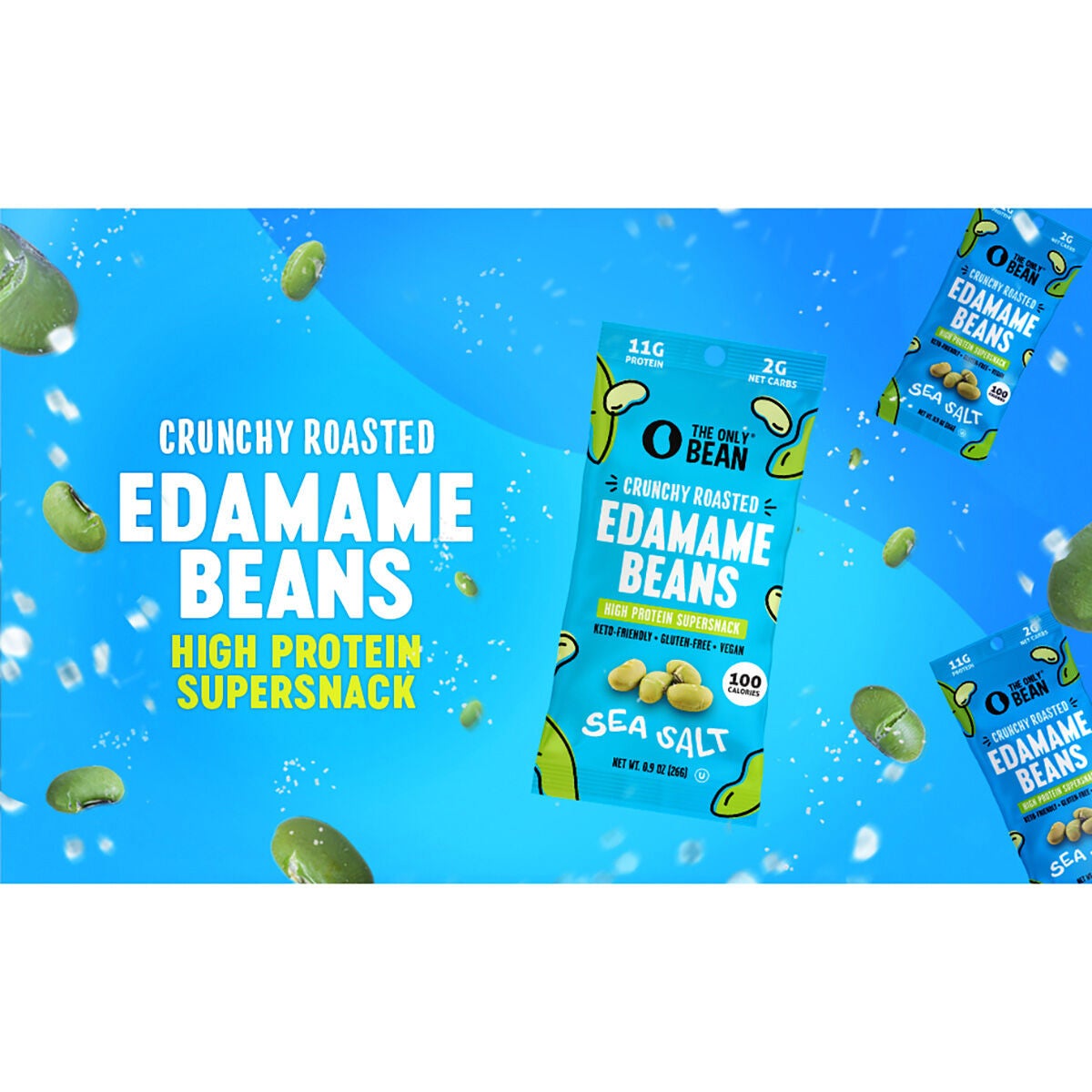 Crunchy Roasted Edamame Beans - Sea Salt (10 Bags)  | GNC