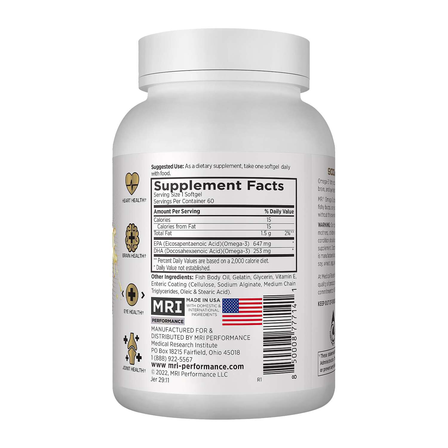 Omega-3 900 mg - 60 Softgels (60 Servings)  | GNC