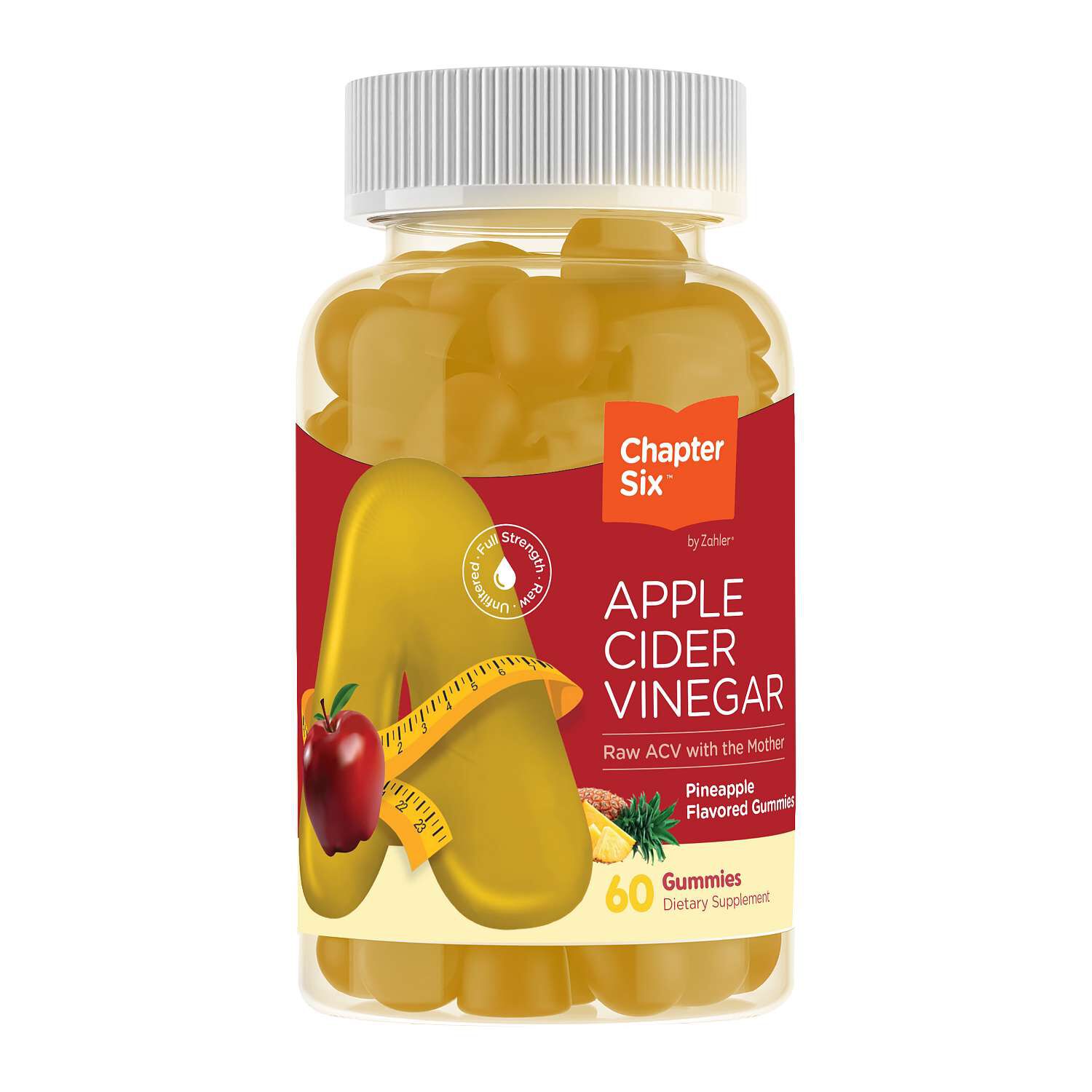 Apple Cider Vinegar Gummy - Pineapple - 60 Gummies (60 Servings)  | GNC