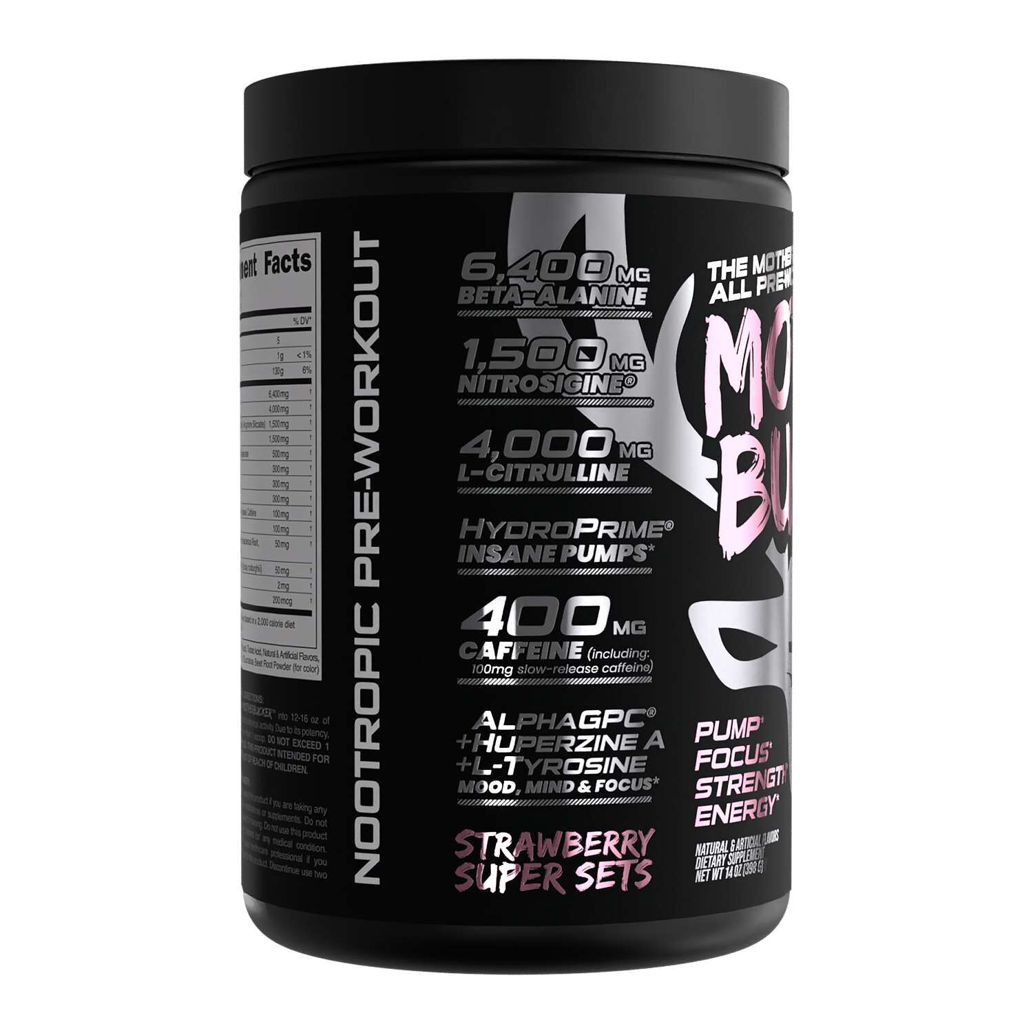 Mother Bucker&trade; Nootropic Pre-Workout - Strawberry Super Sets (20 Servings)