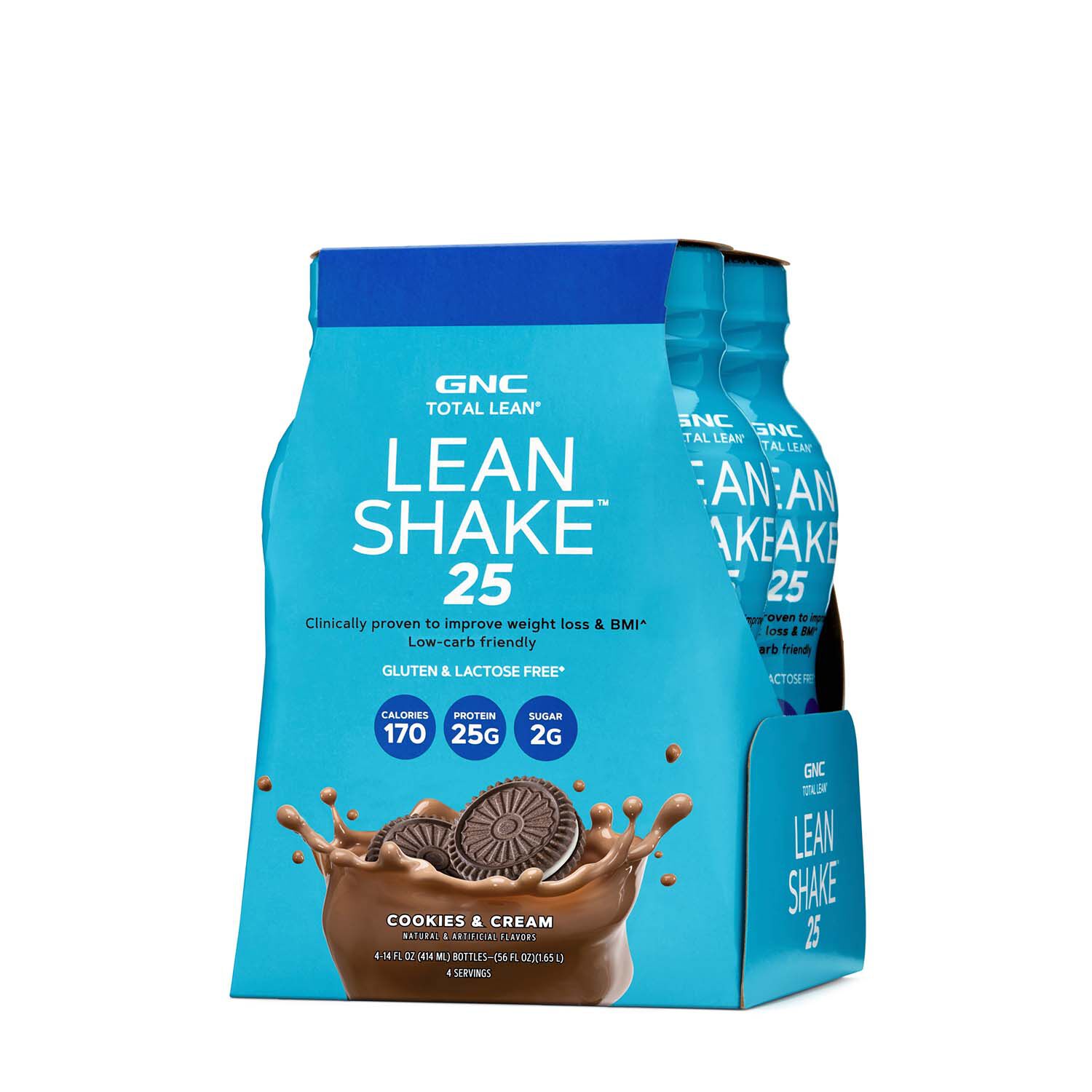 Gnc Total Lean Lean Shake 4 Pack Cookies And Cream Gnc