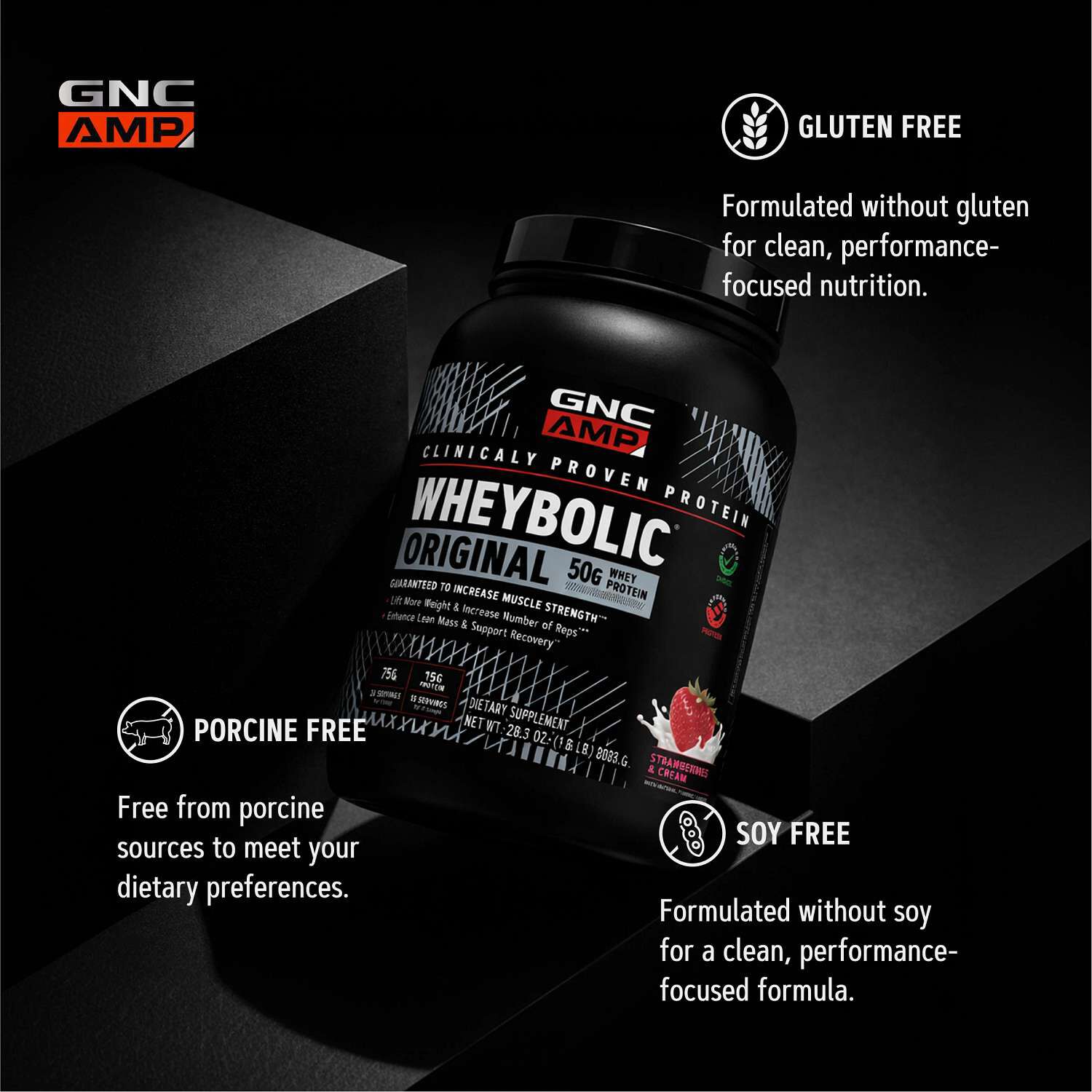 New Wheybolic - Strawberries & Cream (52 Servings) Strawberries and Cream | GNC