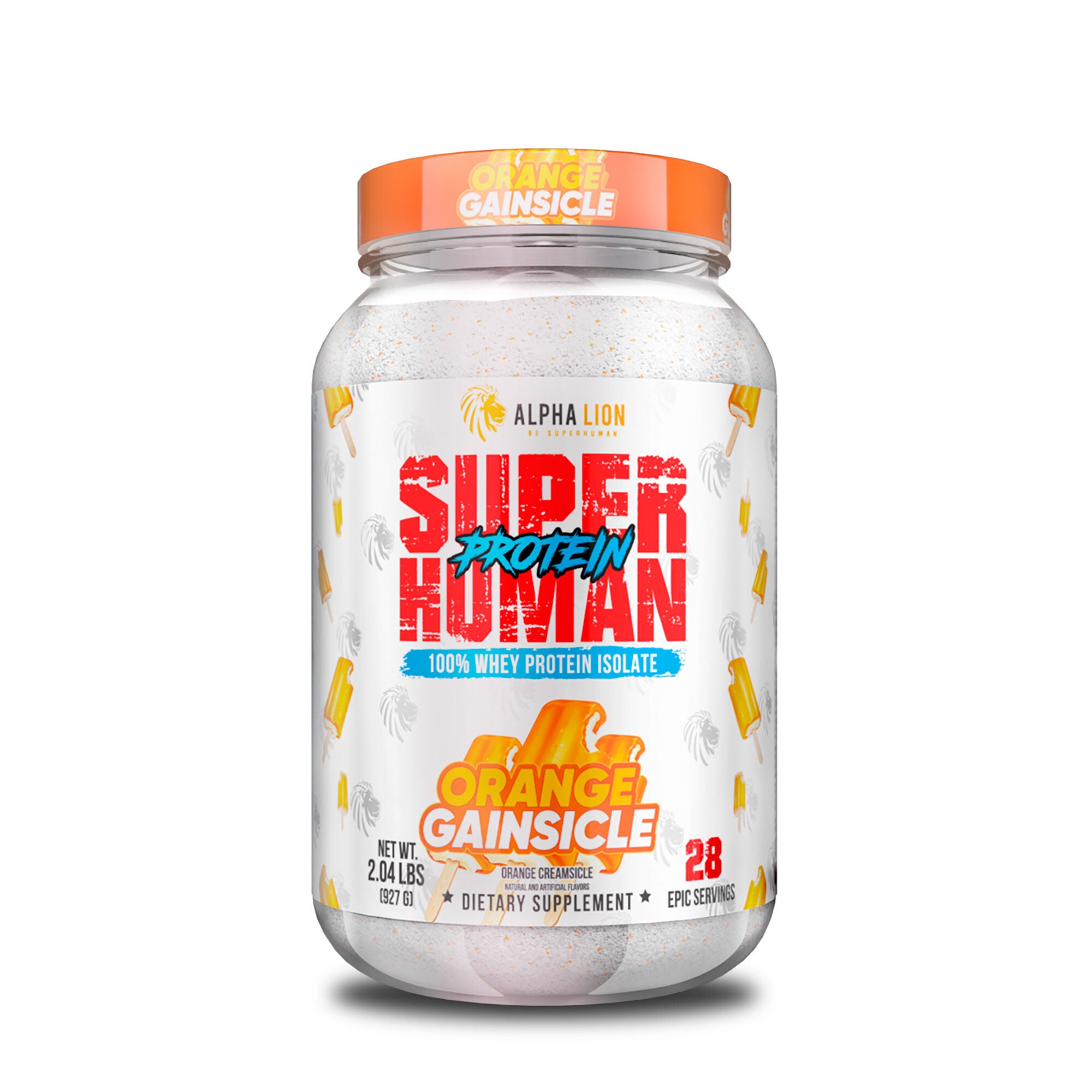 Superhuman 100% Whey Protein Isolate - Orange Creamsicle Gainsicle (28 Servings) Orange Creamsicle | GNC