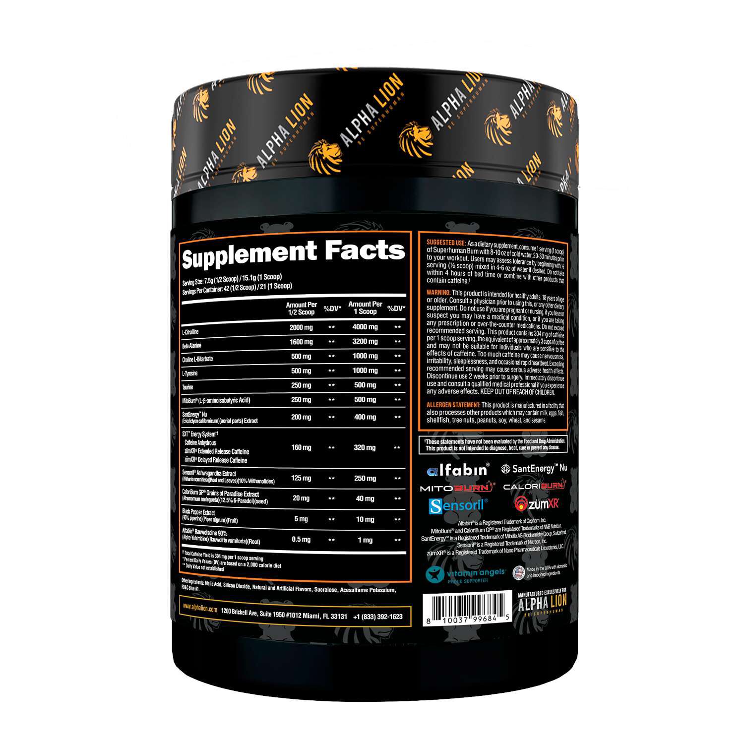 Superhuman Burn 2-in-1 Fat Burning Pre-Workout - Blazeberry (21 Servings)
