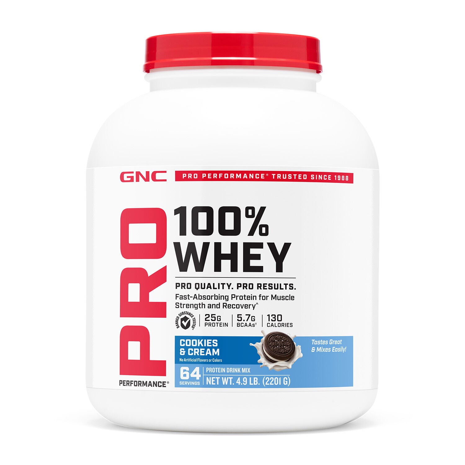 GNC Pro Performance 100% Whey Protein 2.0 Gluten-Free