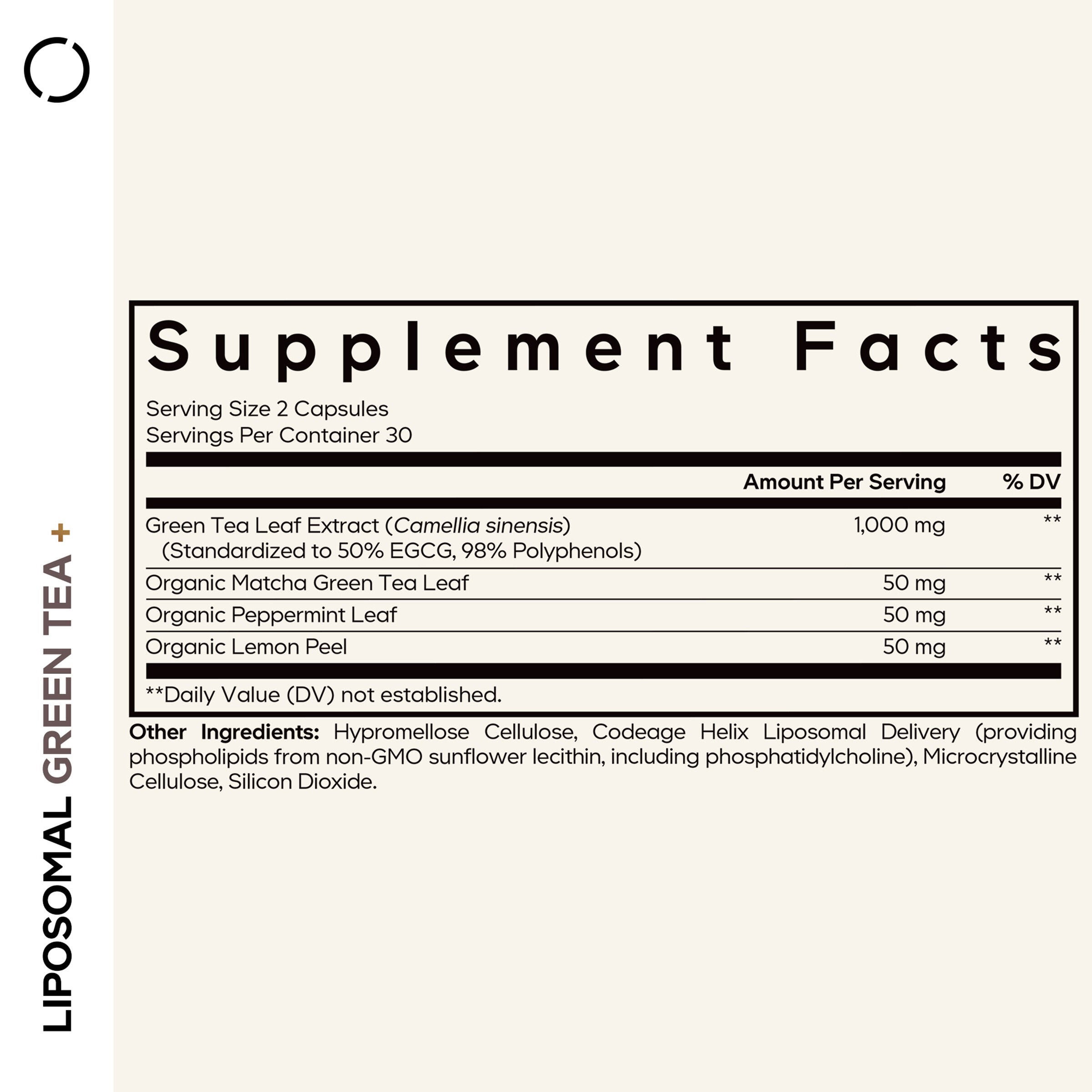 Liposomal Green Tea+ Trim &amp; Glow - 60 Vegetable Capsules (30 Servings)  | GNC