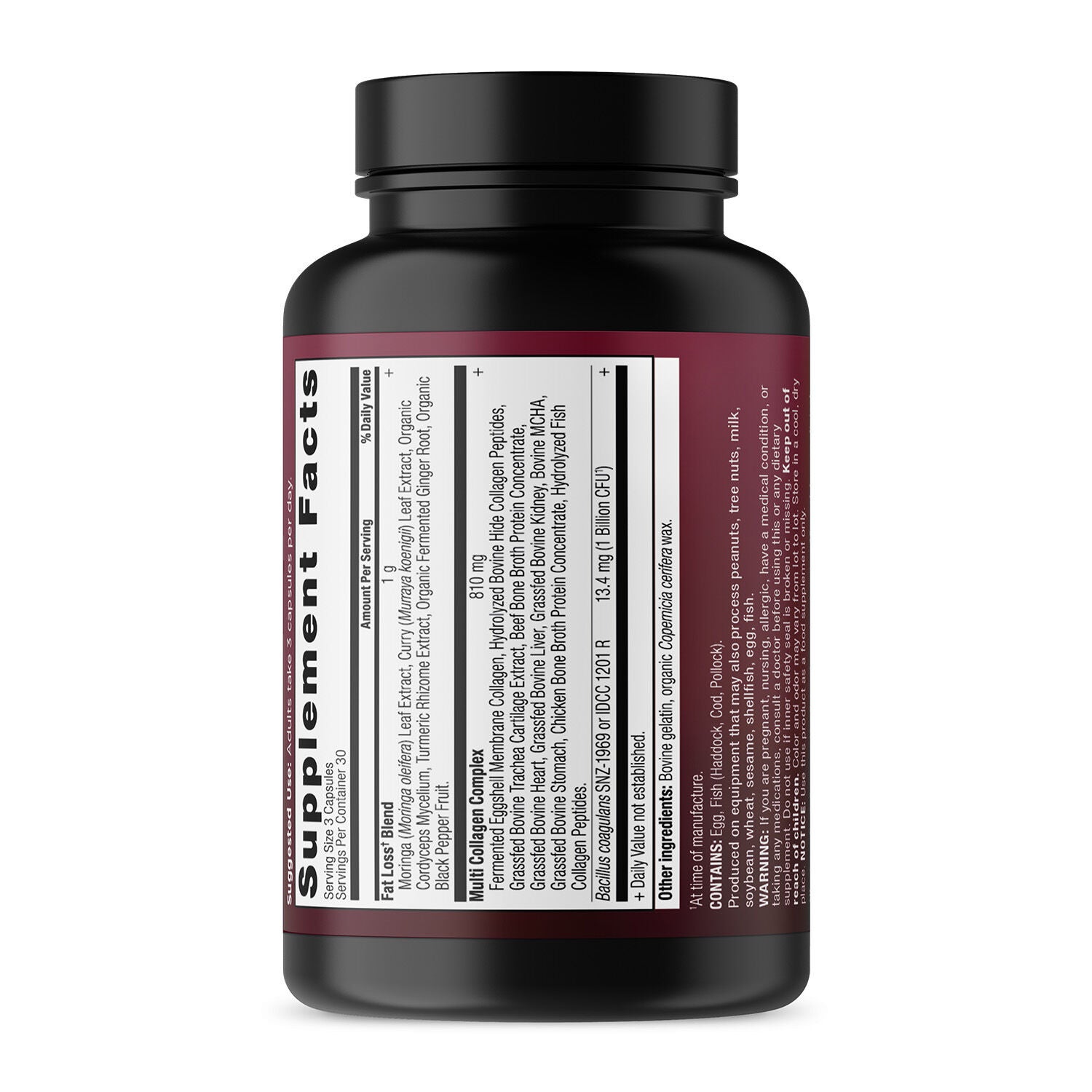 Ancient Nutrition Multi Collagen Advanced Lean Capsules Back