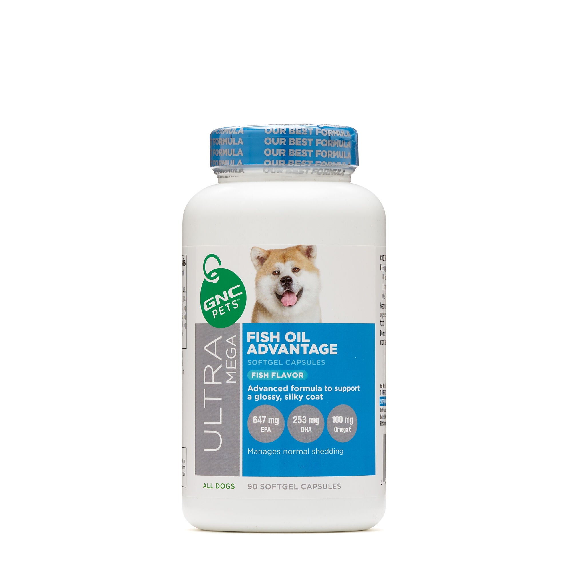 Ultra Mega Fish Oil Advantage for All Dogs - Fish Flavor - 90 Softgels