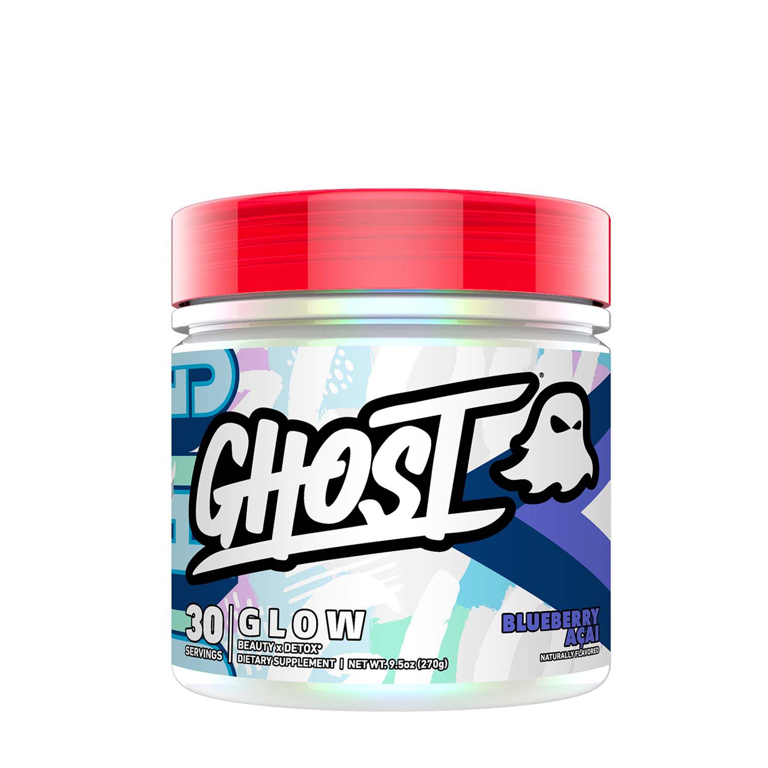 GHOST Glow Blueberry Acai Beauty Supplement Front Tub