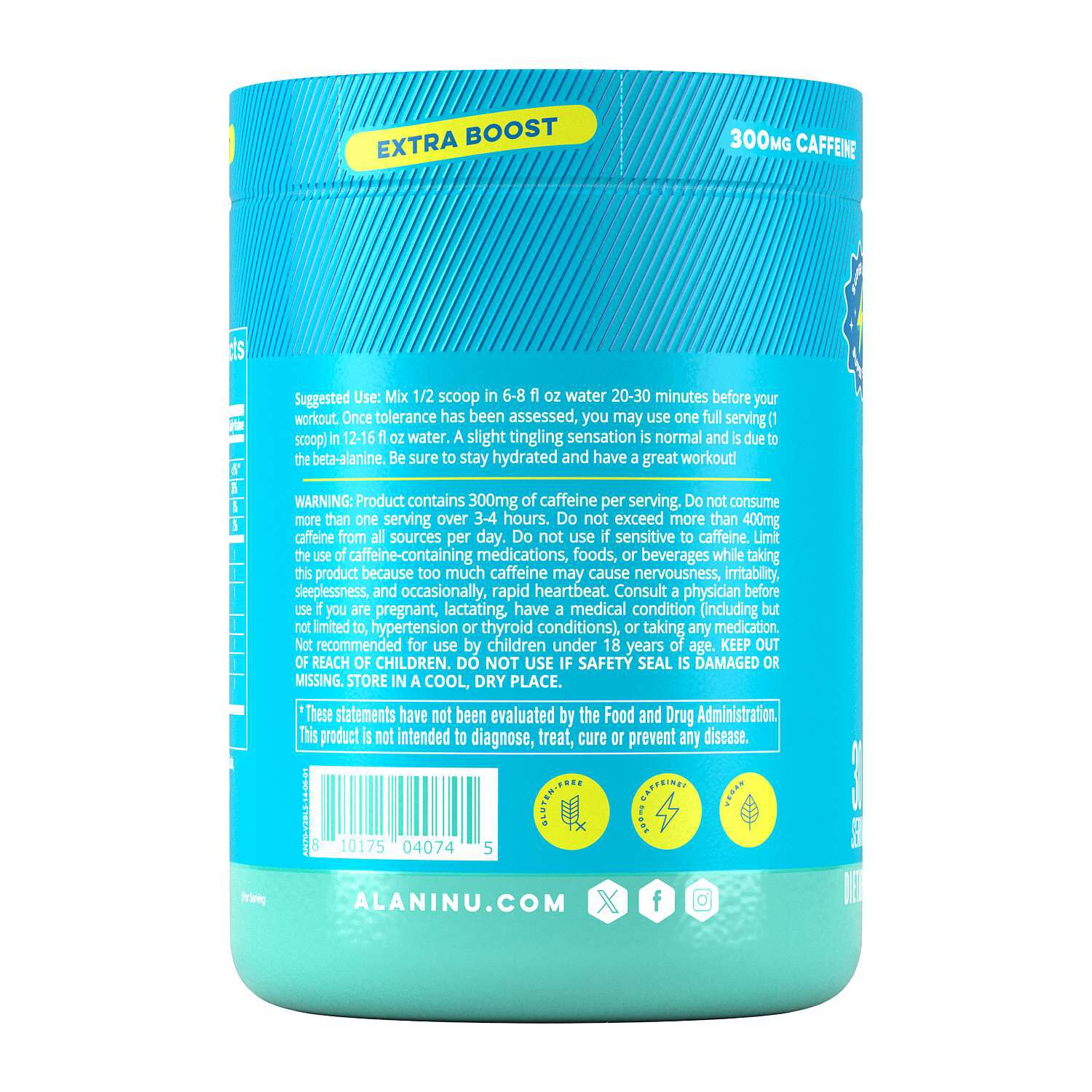 Pre-Workout+ - Blue Slush (30 Servings)