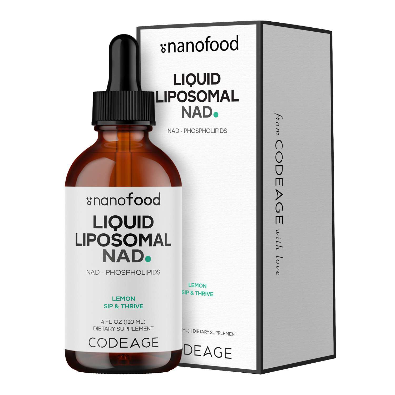 Liquid Liposomal NAD+ - Lemon - 4 fl oz. (30 Servings)  | GNC