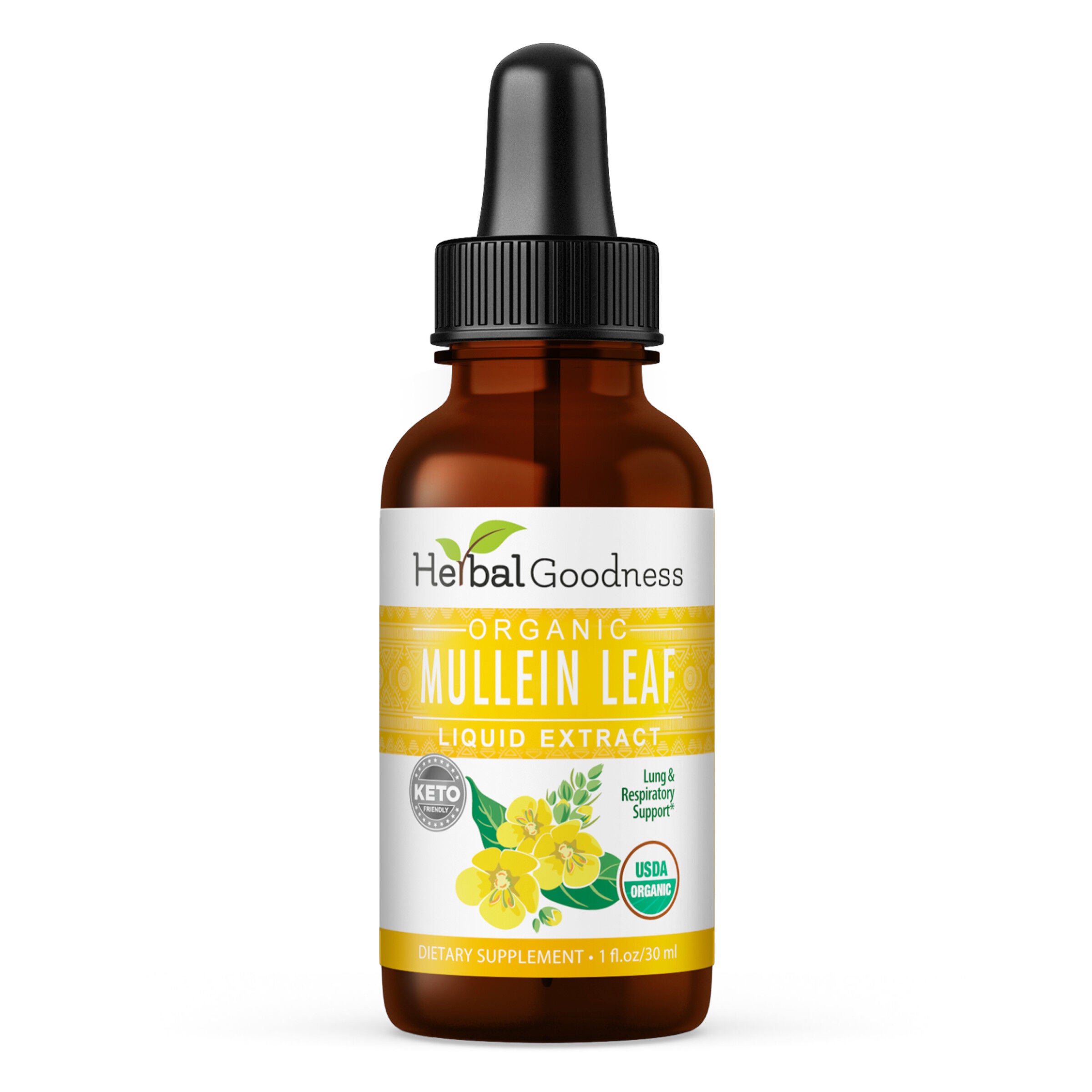 Organic Mullein Leaf Liquid Extract - 1 fl oz. (24 Servings)
