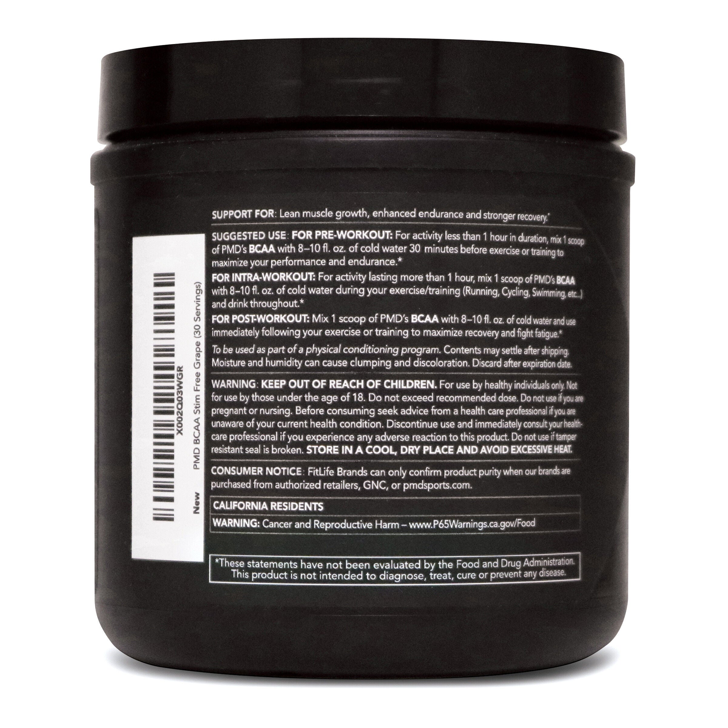 PMD&reg; BCAA Stim Free - Grape (30 Servings) Grape | GNC