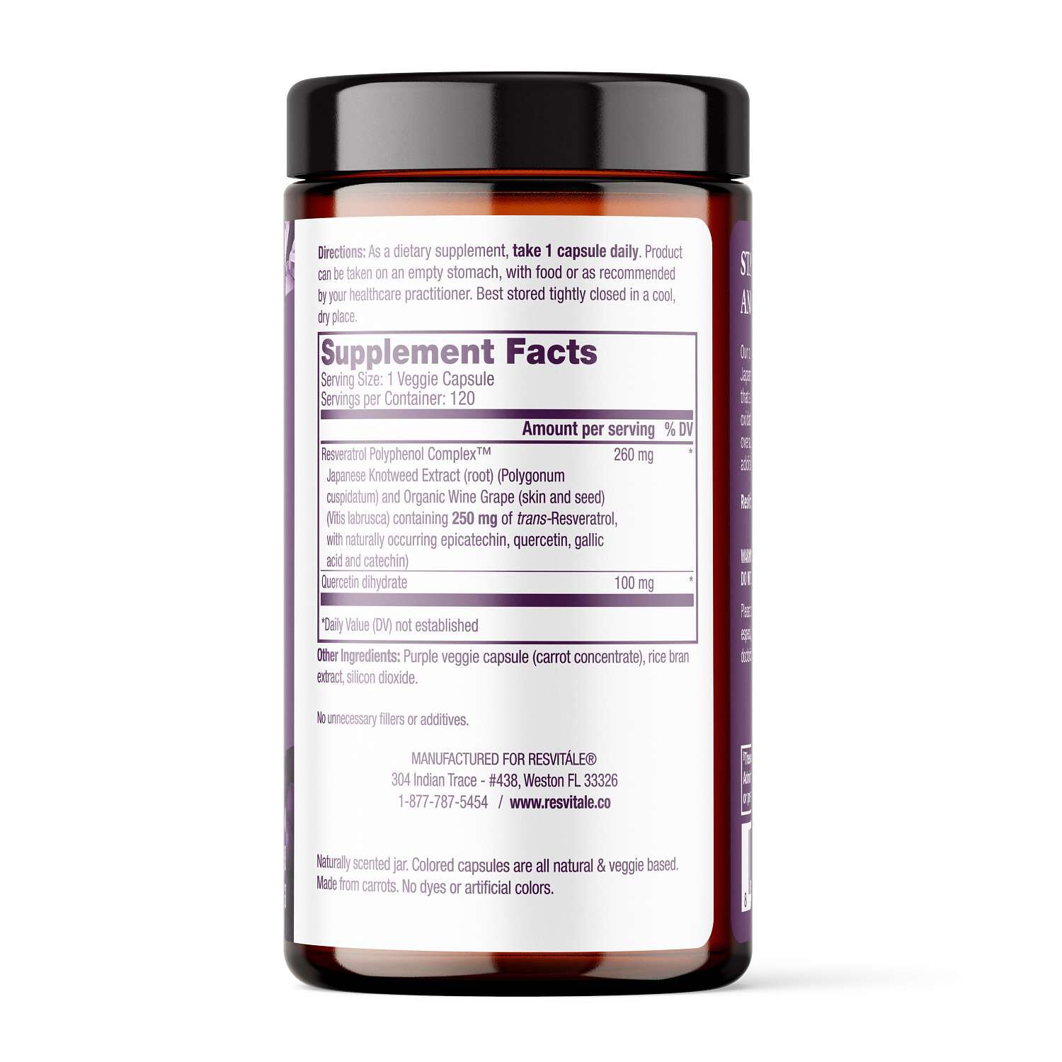 Resveratrol 250mg - 120 Vegetable Capsules (120 Servings)