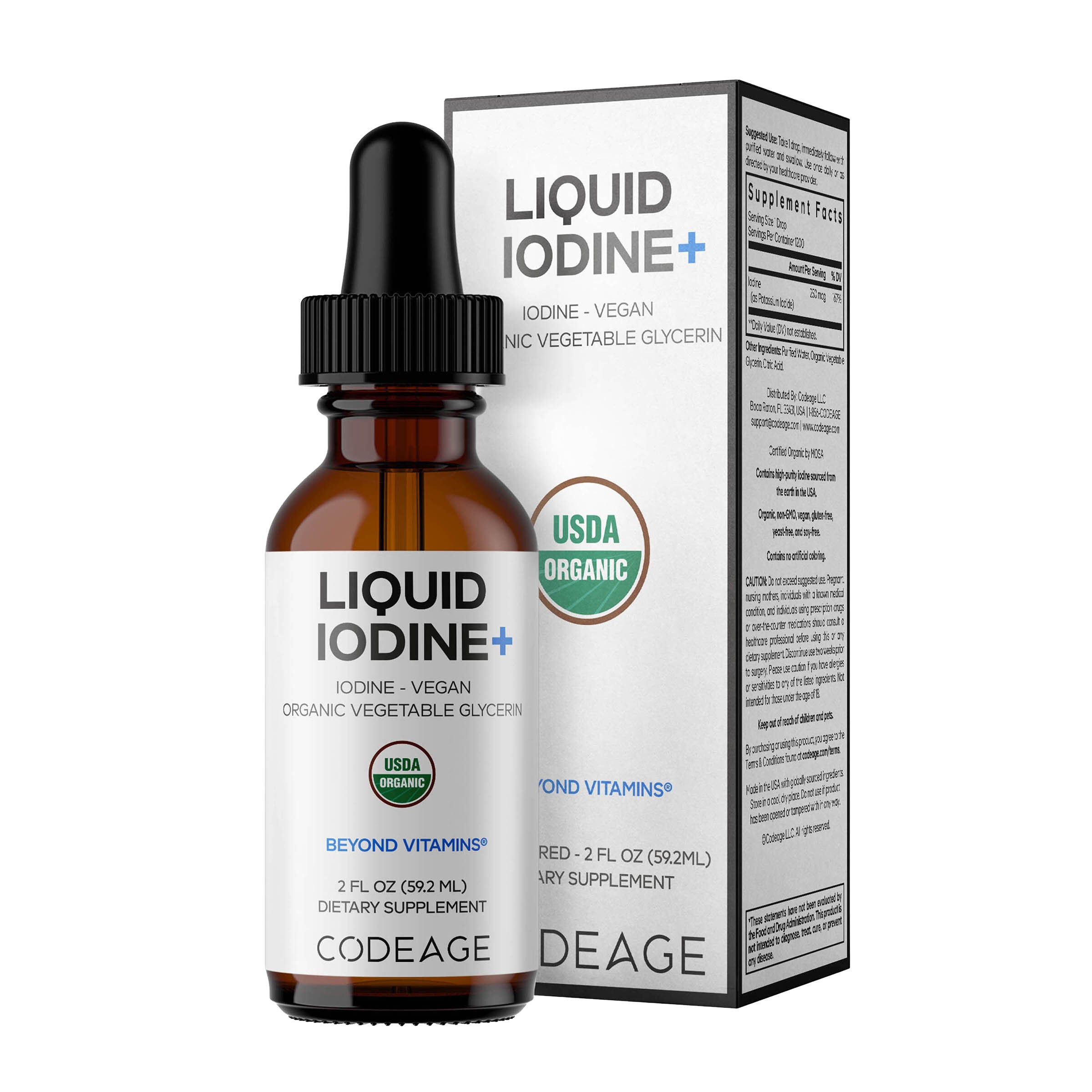 Liquid Iodine+ - Unflavored - 2 fl oz. (1200 Servings)