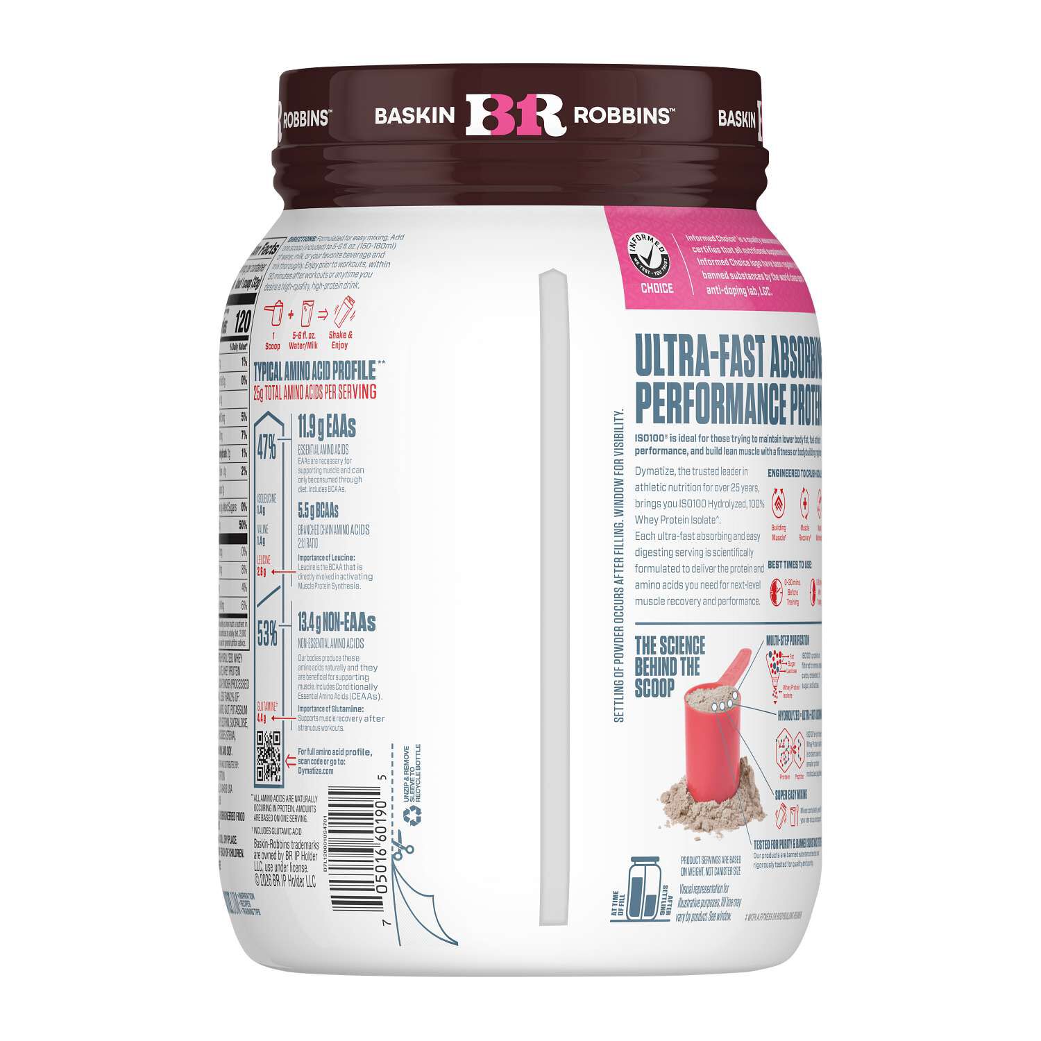 ISO100 Hydrolyzed - Baskin Robbins&trade; Mint Chocolate Chip (20 Servings) Baskin Robbins&trade; Mint Chocolate Chip | GNC