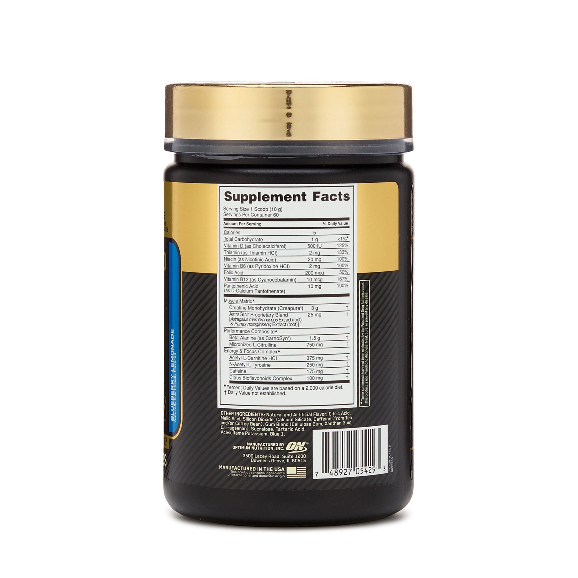 352428 Optimum Nutrition Supercharge your workout with the gold
