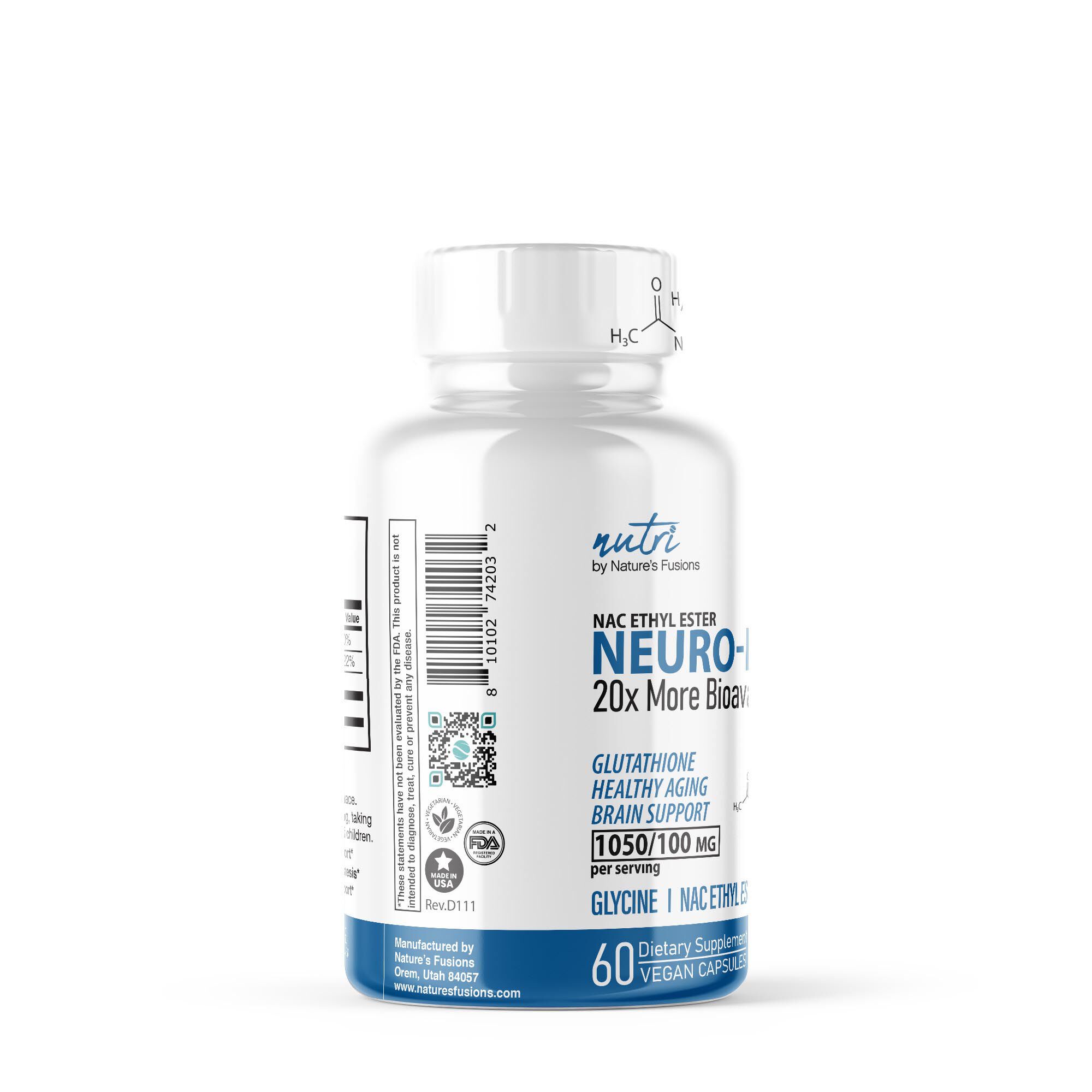 Brain Support Neuro-Nac NAC Ethyl Ester 50mg - 60 Capsules (60 Servings)  | GNC