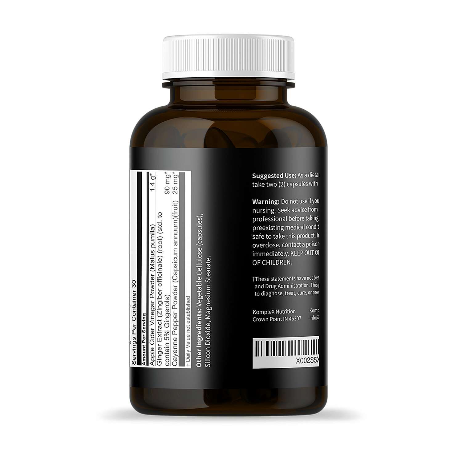 Apple Cider Vinegar Capsules - 60 Capsules (30 Servings)  | GNC