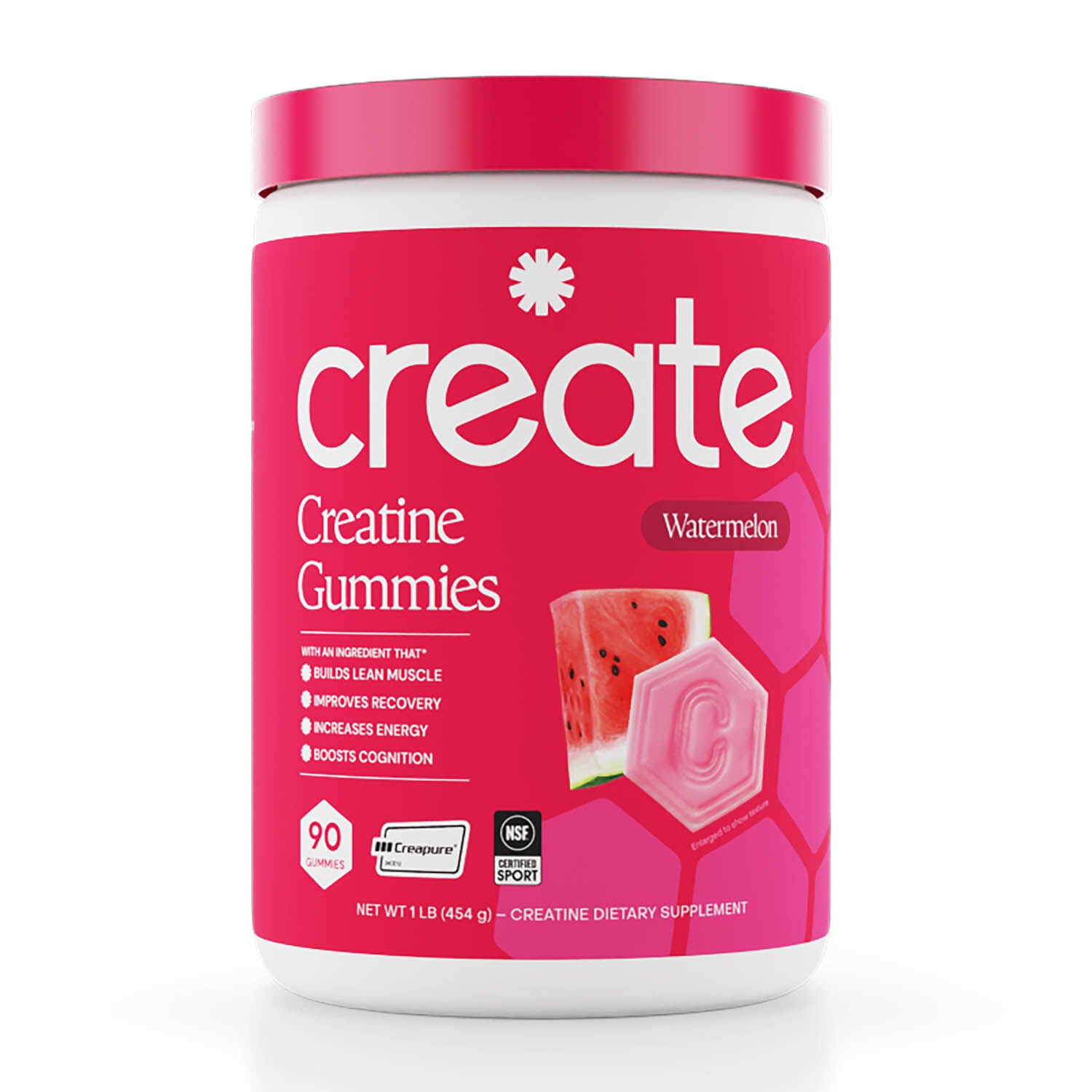 Creatine Monohydrate Gummies - Watermelon - 90 Gummies (30 Servings) | GNC
