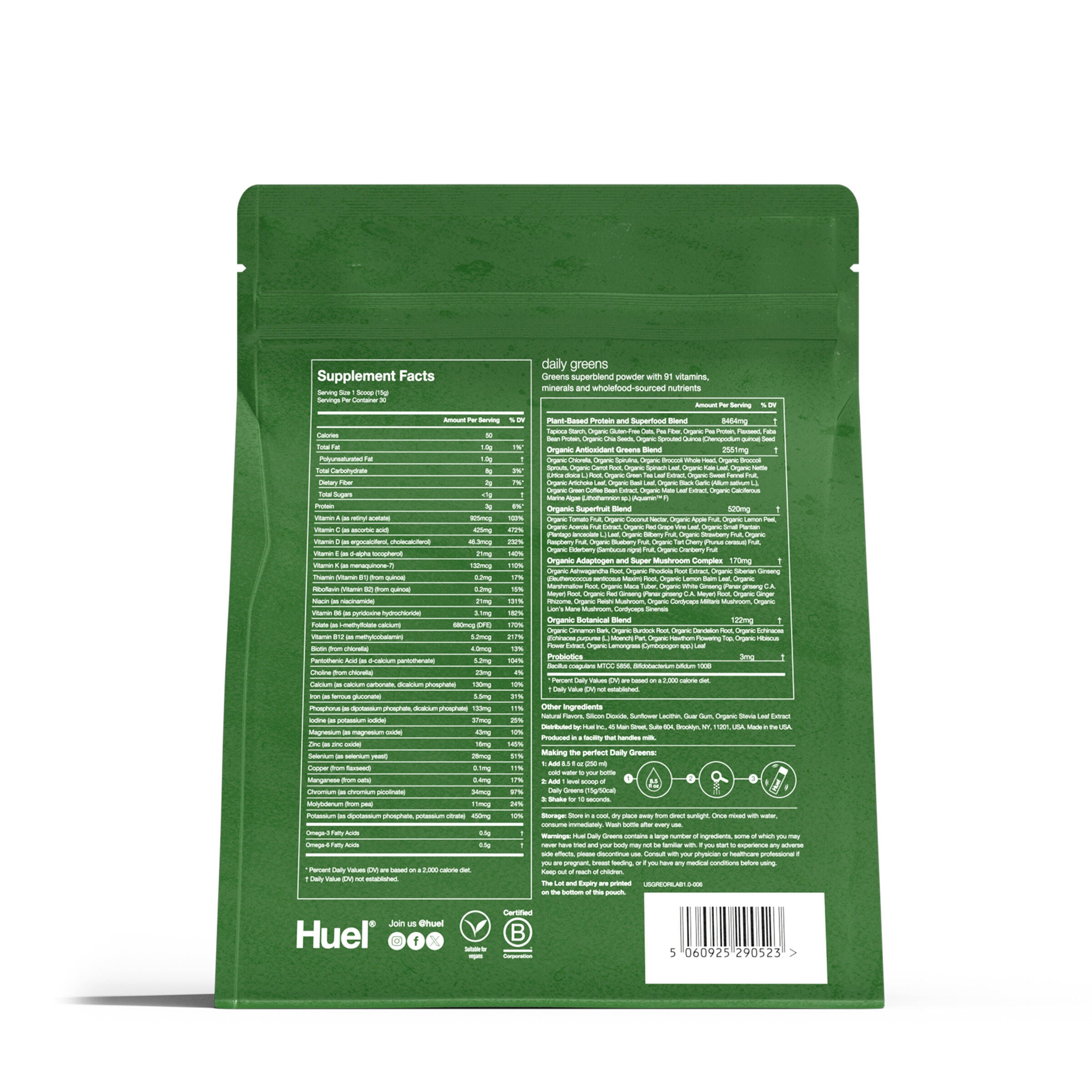 Huel® Daily Greens Original 15.87 oz (30 Servings) GNC