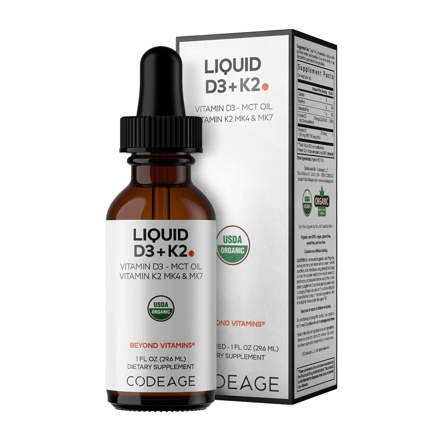 Liquid D3+K2 - 1 fl oz. (30 Servings)  | GNC