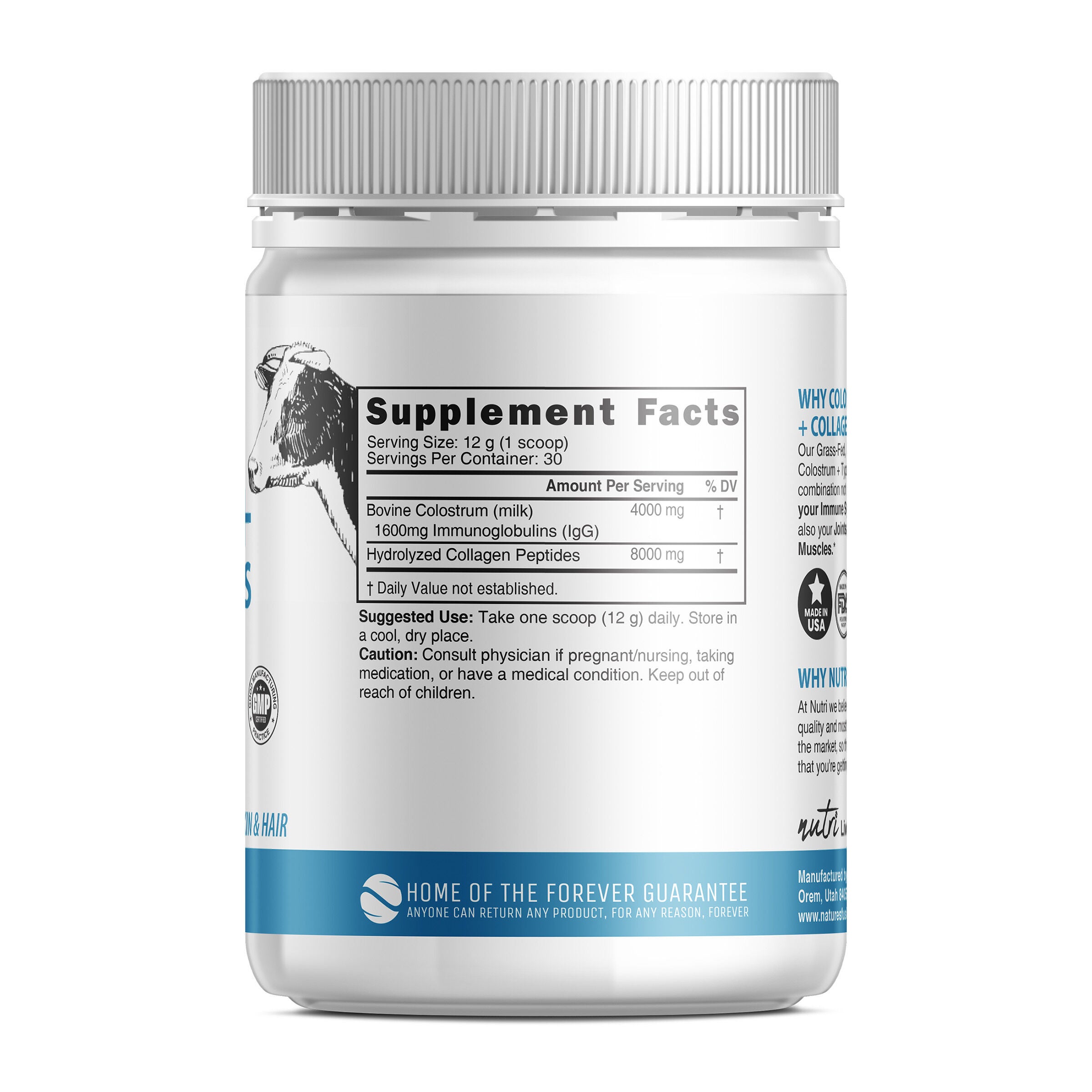 Colostrum+ Collagen Peptides - Unflavored (30 Servings)  | GNC