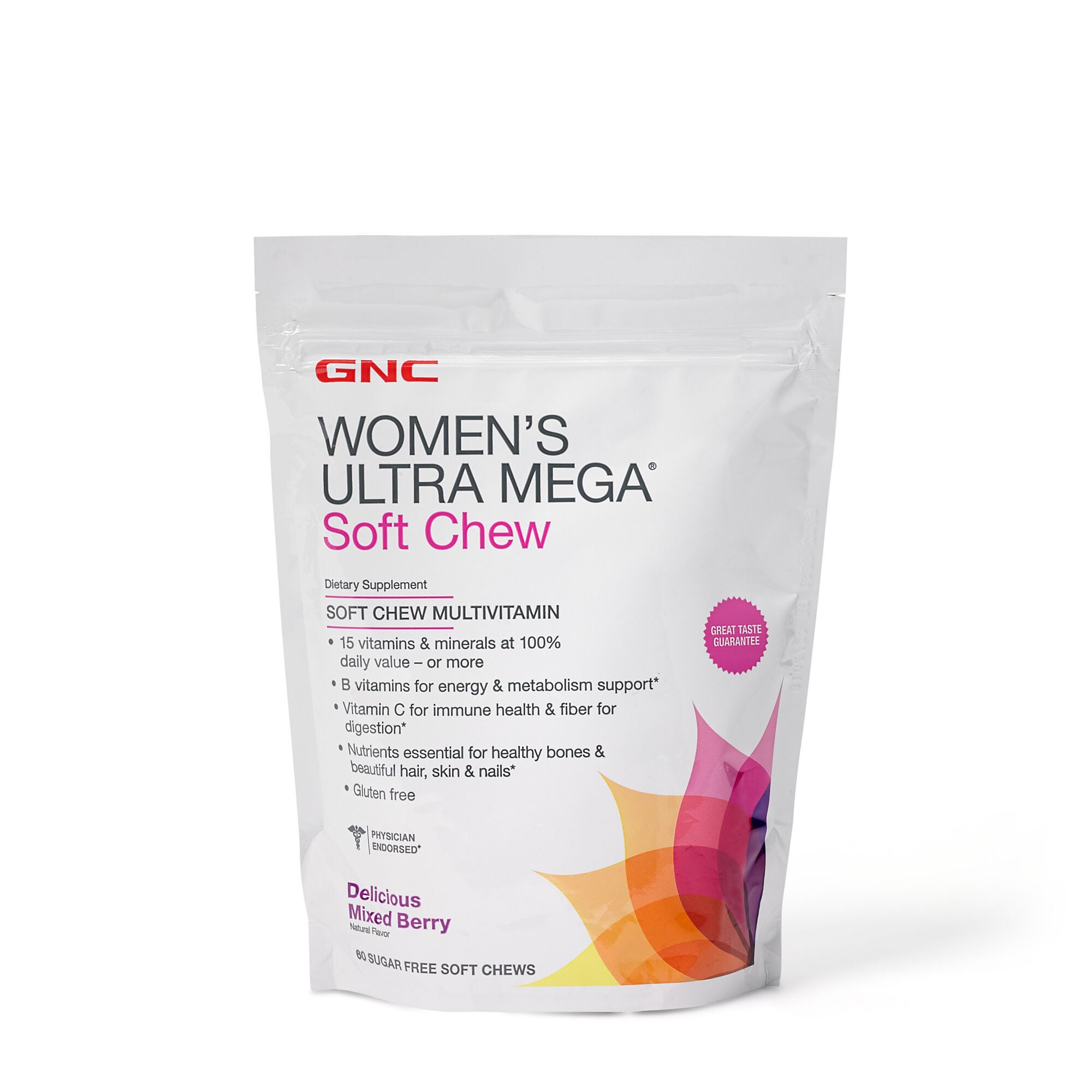 Gnc Womens Ultra Mega Soft Chew Multivitamin Mixed Berry