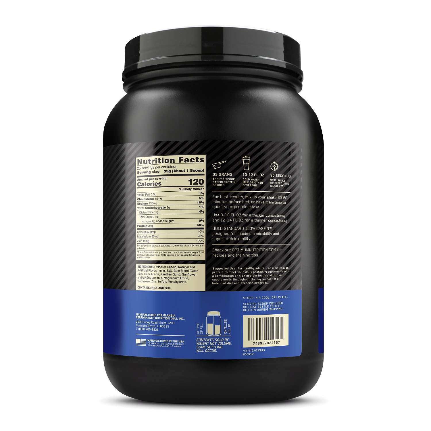 Gold Standard 100% Casein&trade; - Creamy Vanilla (26 Servings)
