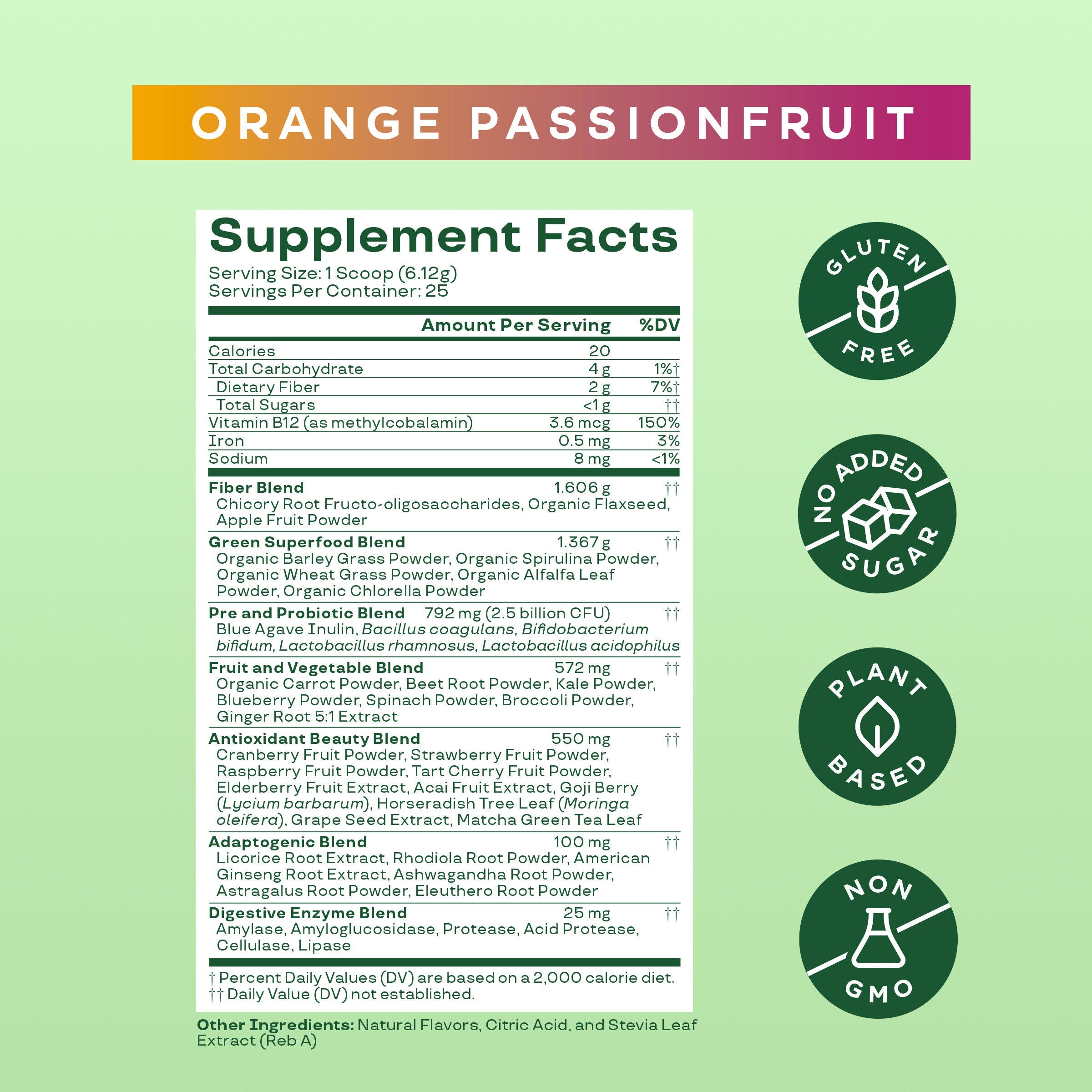Greens &amp; Superfoods - Orange Passionfruit (25 Servings)  | GNC