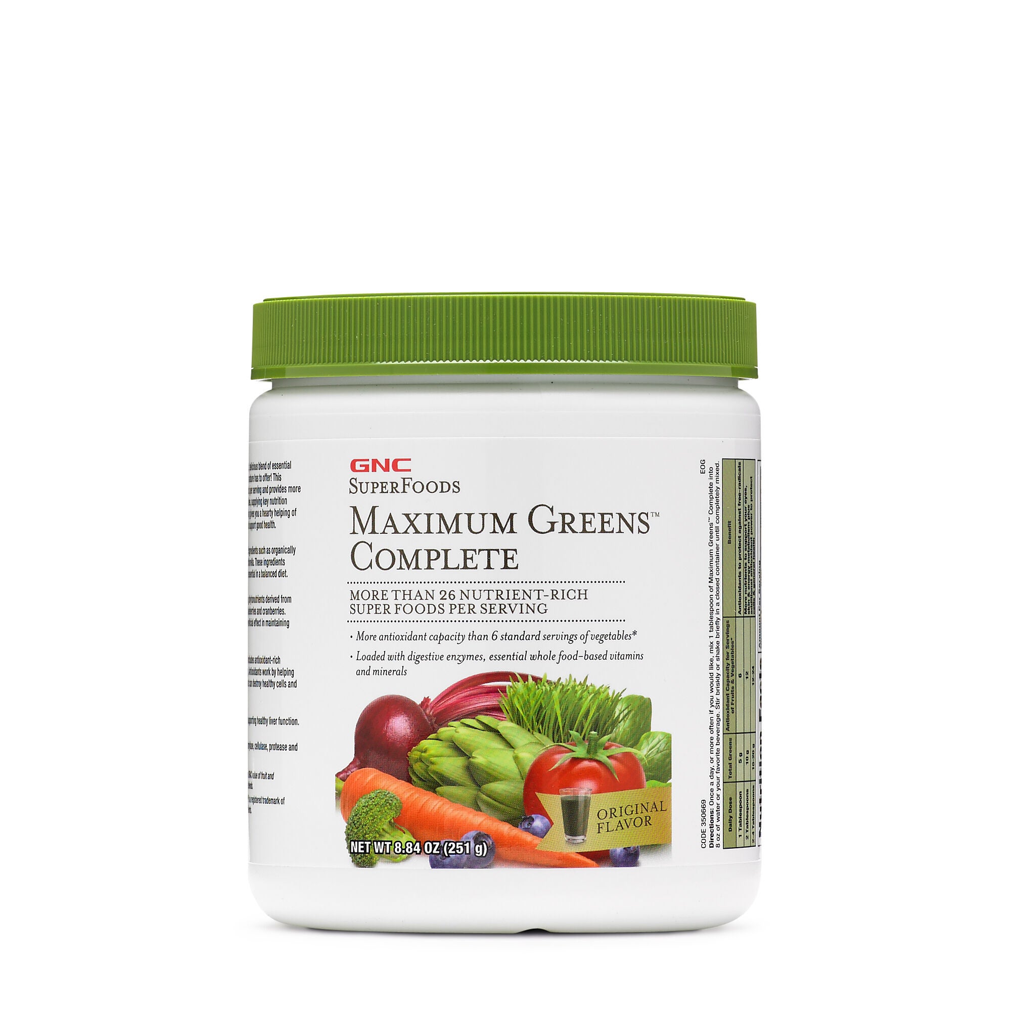Gnc Superfoods Maximum Greens Complete Original Flavor Gnc