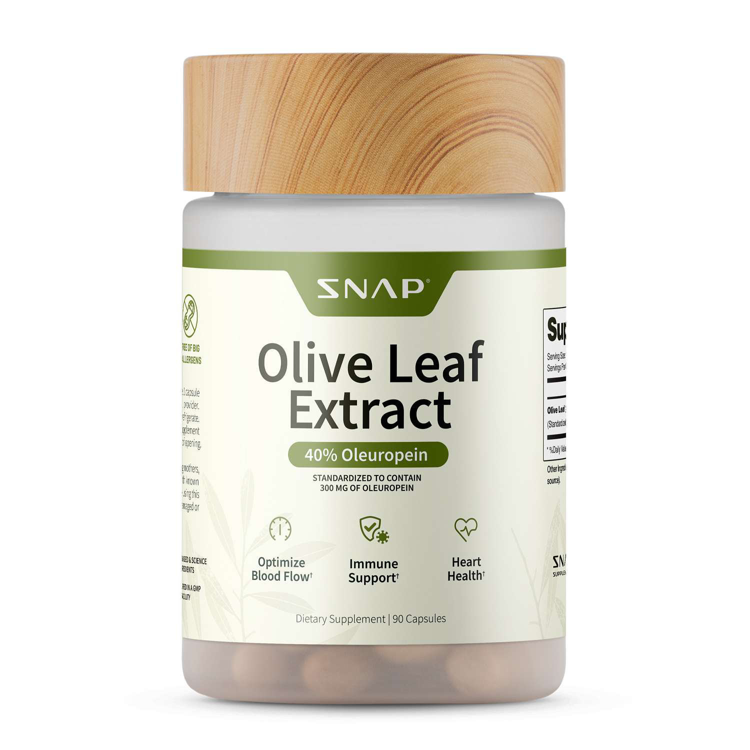 Maximum Strength Extract Olive Leaf Dietary Supplement - 90 Capsules (90 Servings)